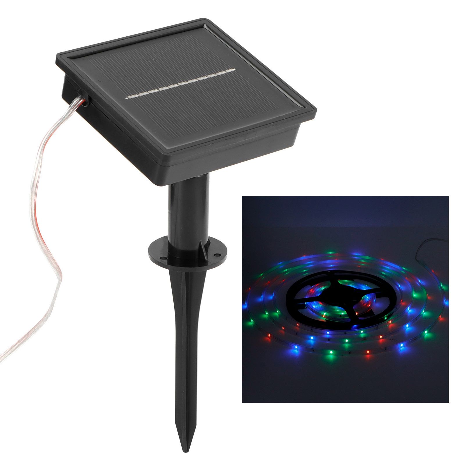 5M 100LED Solar Power Strip Lights Outdoor Waterproof High Brightness Colorful view 7