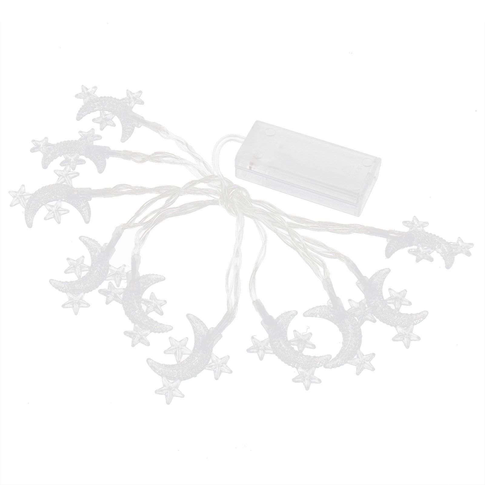 3pcs 10LED Light String Moon Star Pendant Home Garden Courtyard Decoration — image 1