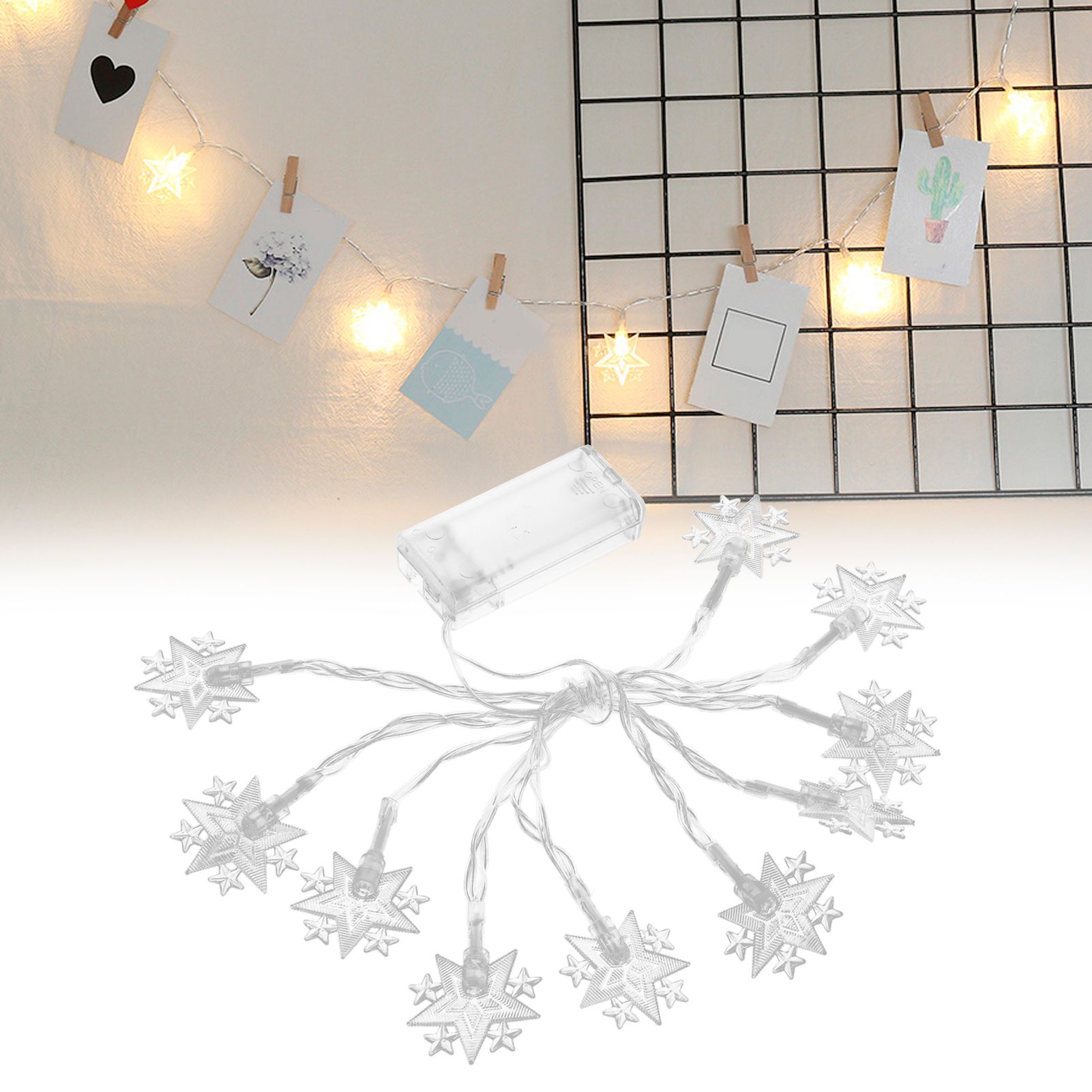 2Pcs 20LED String Lights FivePointed Star Christmas Holiday Lamp IP65 view 10