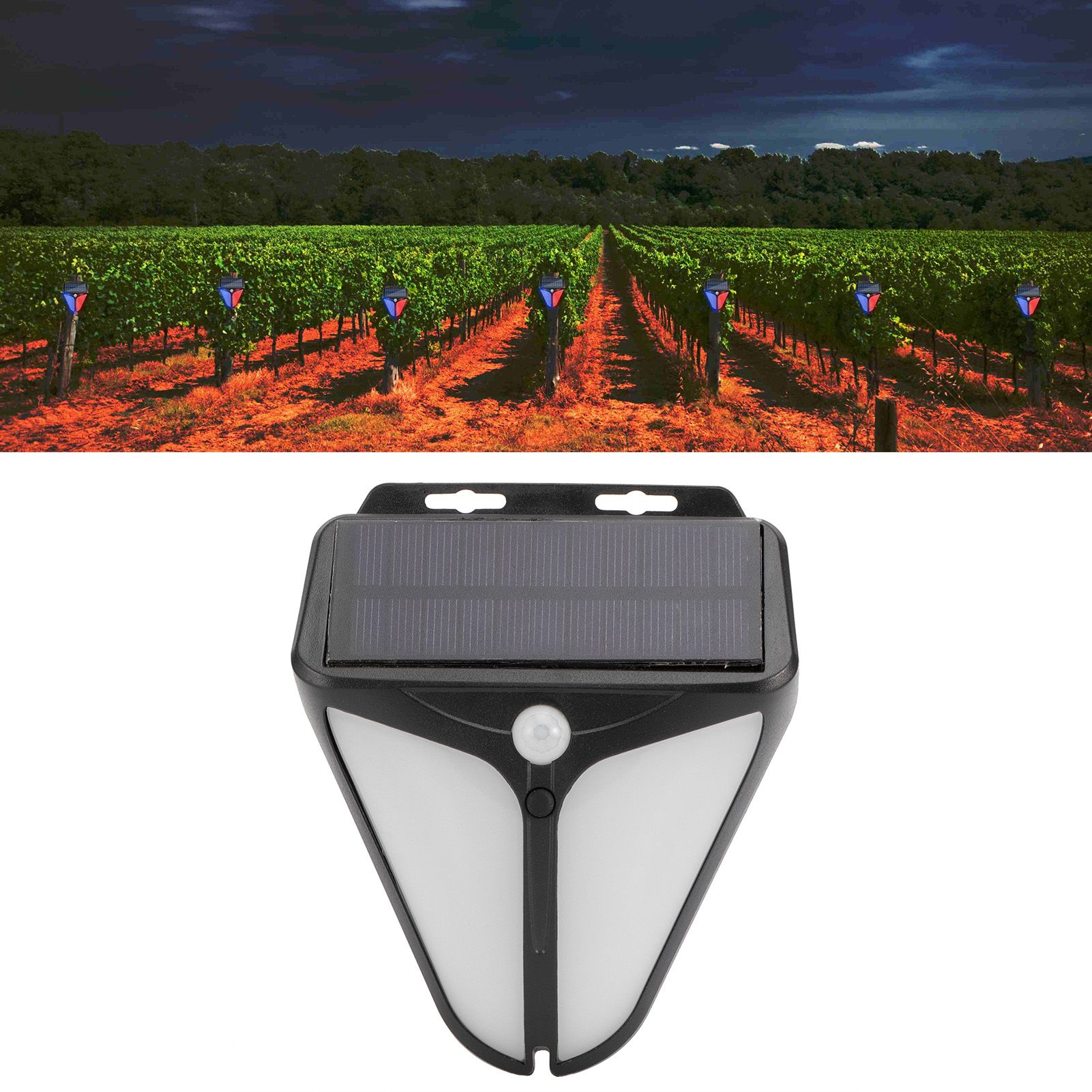 Solar Alarm Lamp Waterproof Human Body Induction Light for Outdoor Yard Farm view 10