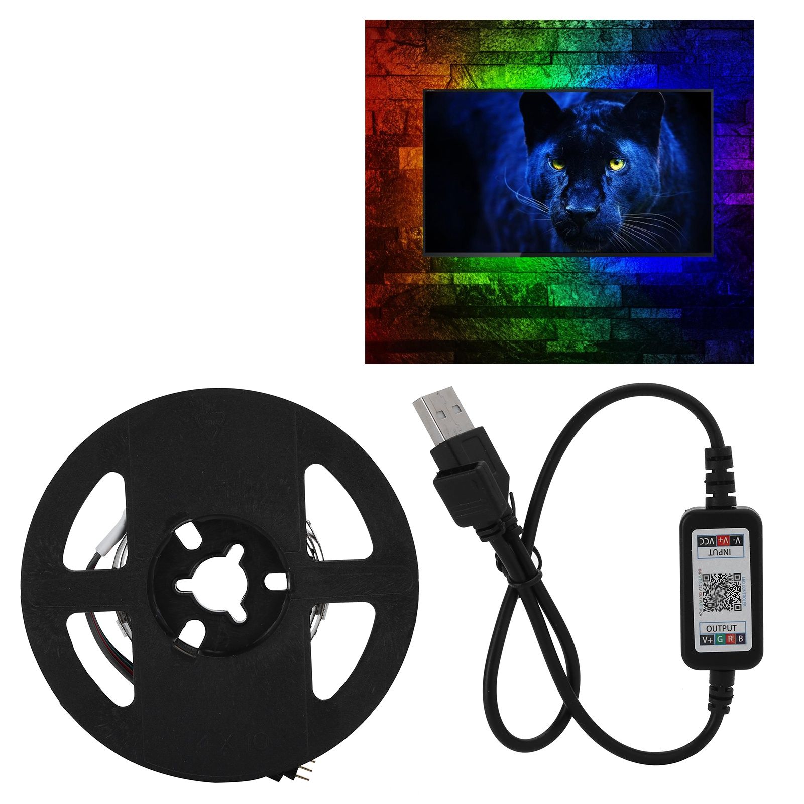 5050SMD LED Strip Light 1m RGB USB Powered Lights for Home Christmas Wedding view 9