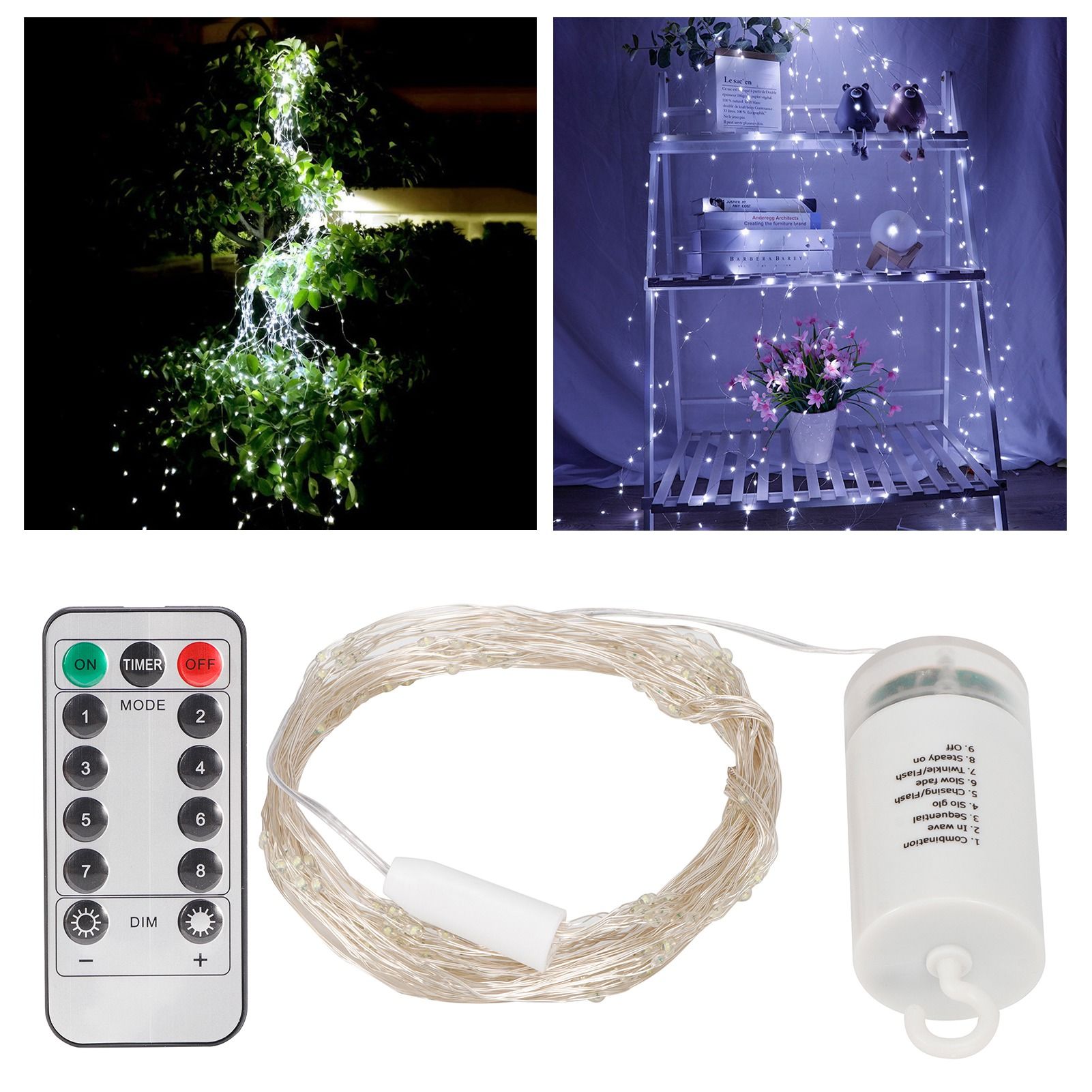 2m 200LED String Light with 8 Modes Remote Control Waterproof Christmas Party view 10