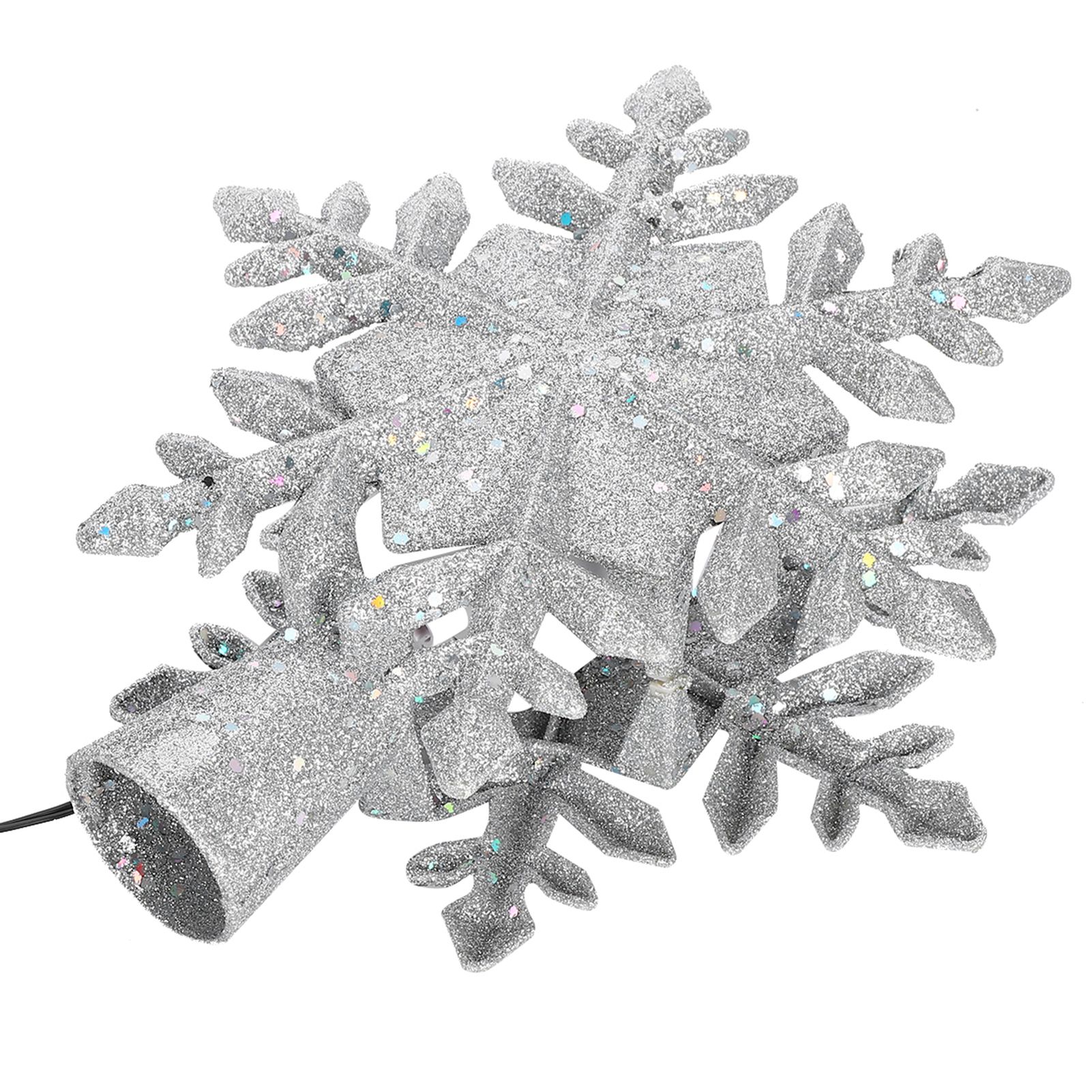 Christmas Tree Topper Projector Light LED Rotating Snowflake Projection Lamp view 6