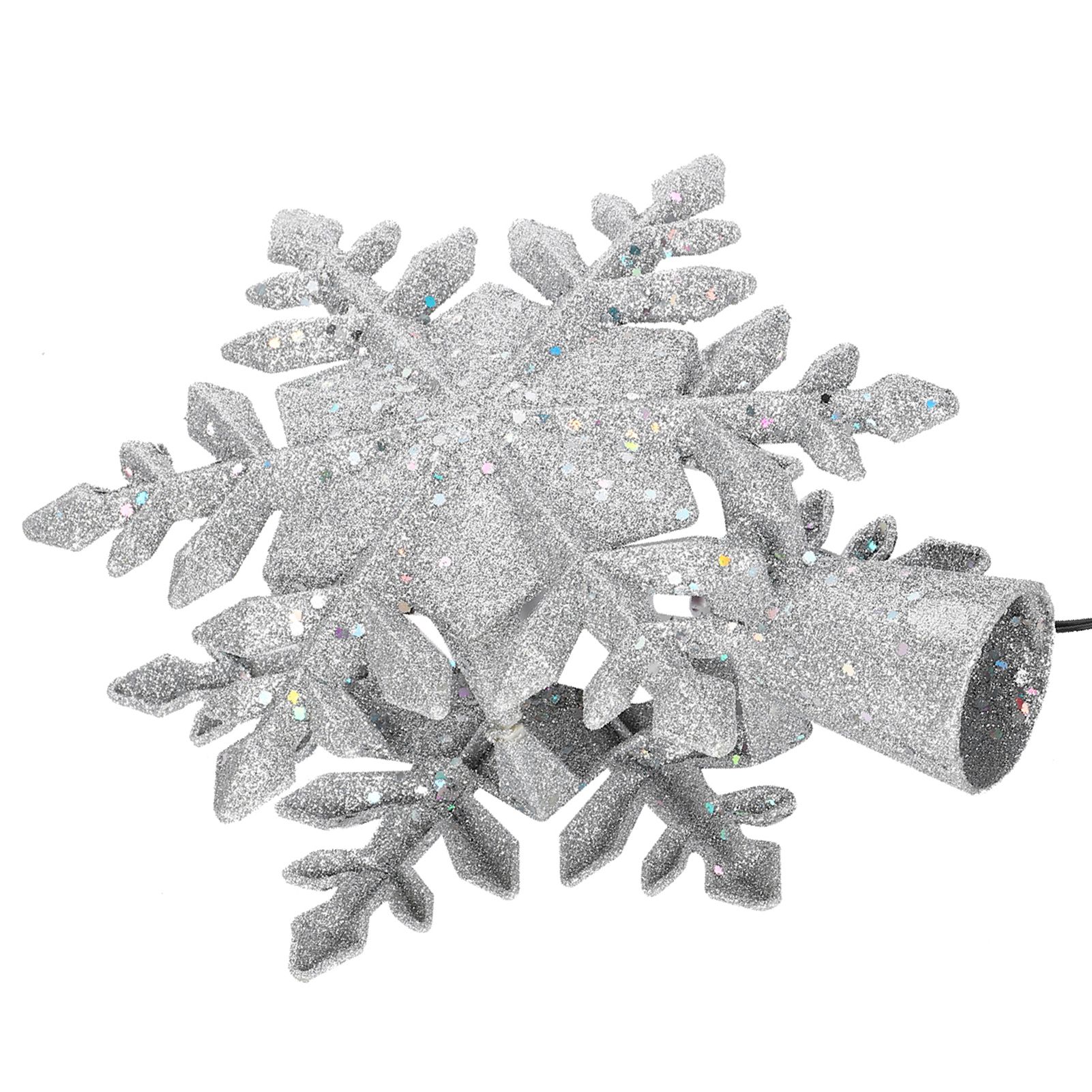 Christmas Tree Topper Projector Light LED Rotating Snowflake Projection Lamp view 8