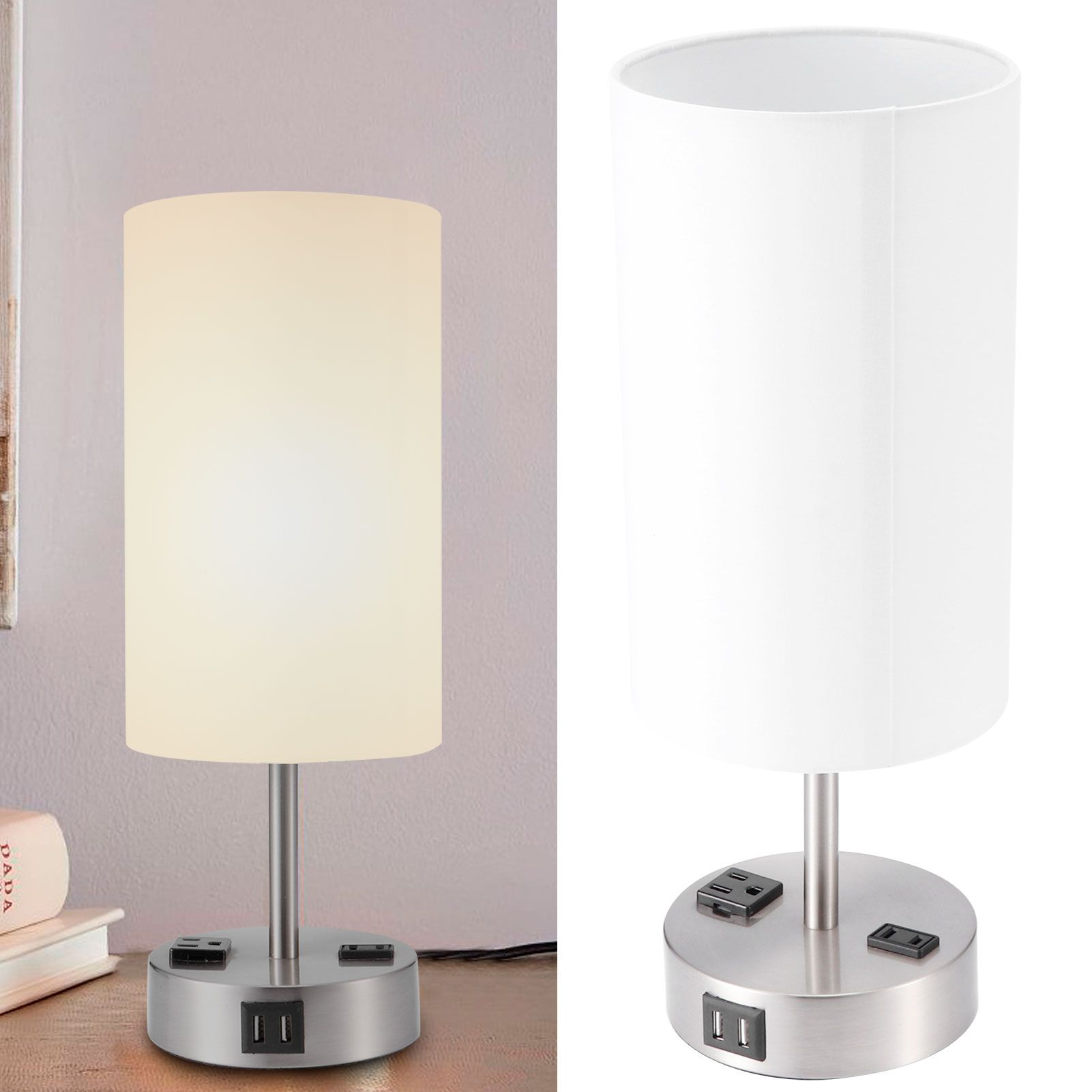 Desk Lamp Shade with USB Charging Ports for Study Bedroom Living Room Bedside view 10