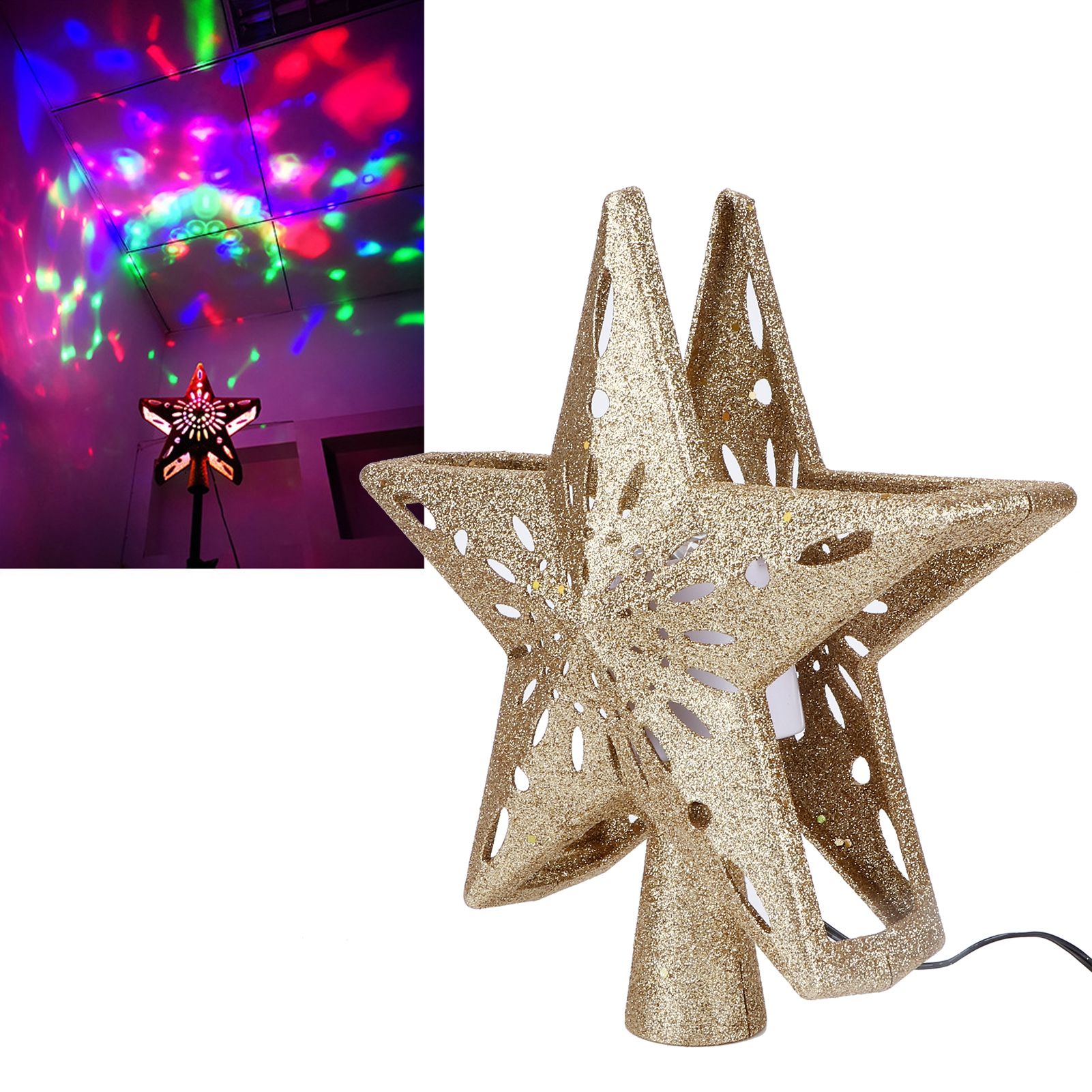 Christmas Tree Topper LED Projector Lights RGB Projection Lamp for Christmas view 9