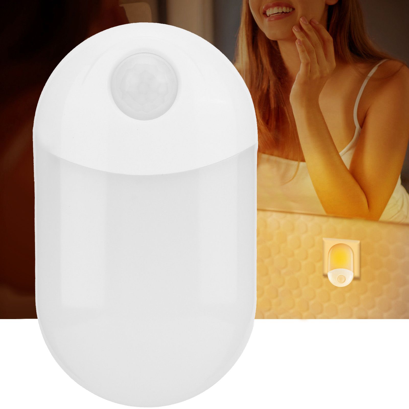 LED Night Light Intelligent Human Body Sensor PlugIn Lamp for Bathroom Hallway view 10