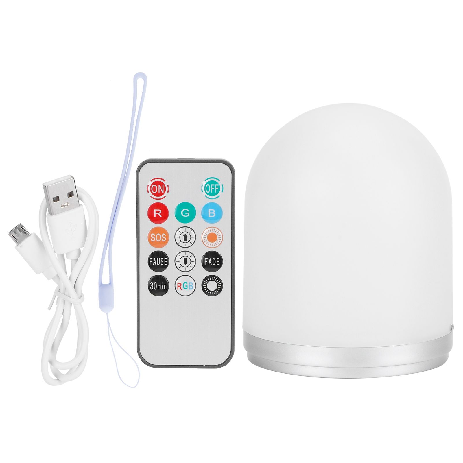 Night Light USB Rechargeable LED Remote Control Dimmable Bedside Portable Lamp view 2