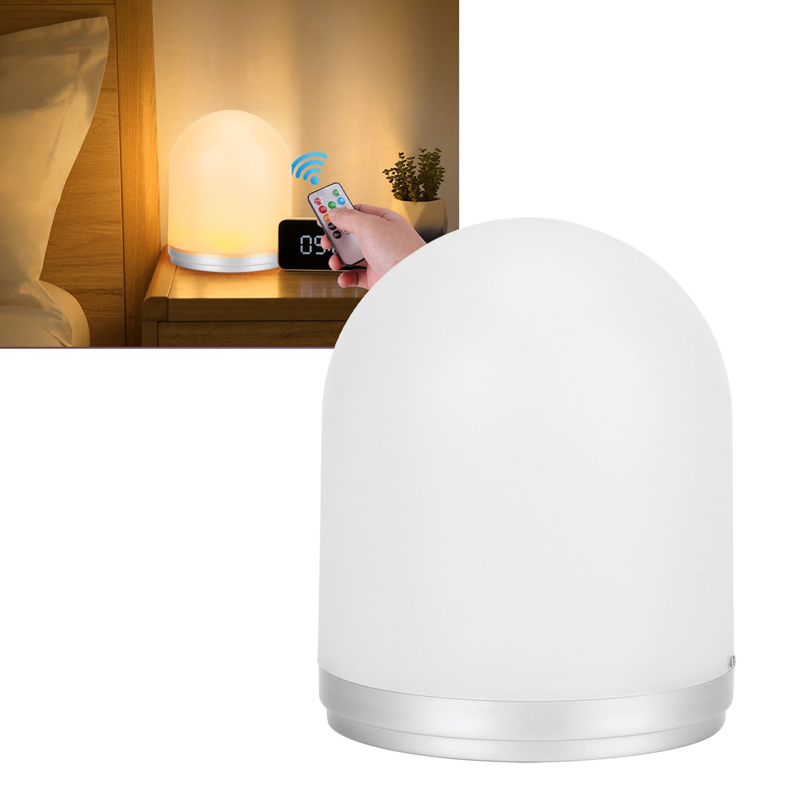 Night Light USB Rechargeable LED Remote Control Dimmable Bedside Portable Lamp view 10