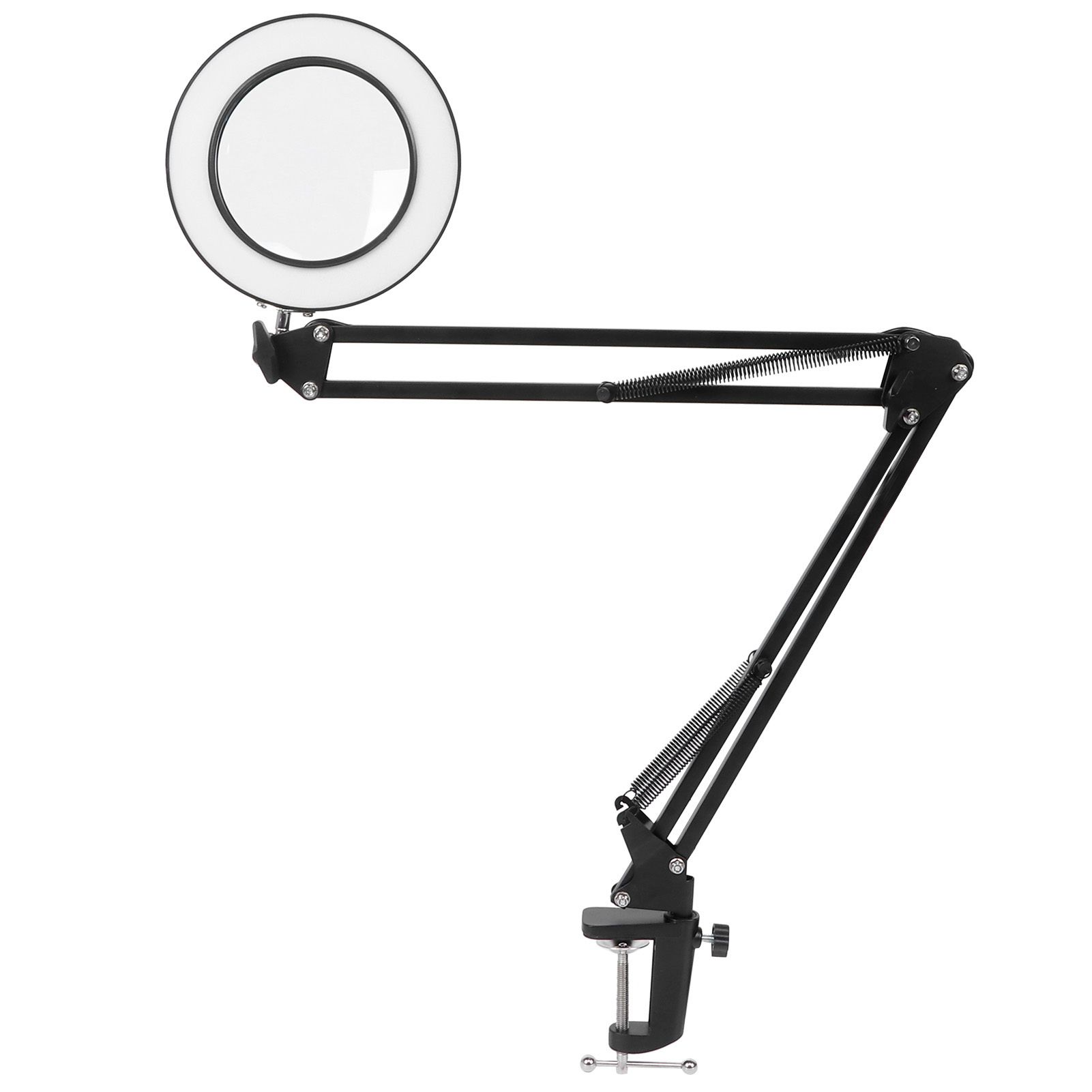 LED 5X Magnifying Lamp with Clamp USB Dimmable Desk Magnifier Light for view 3