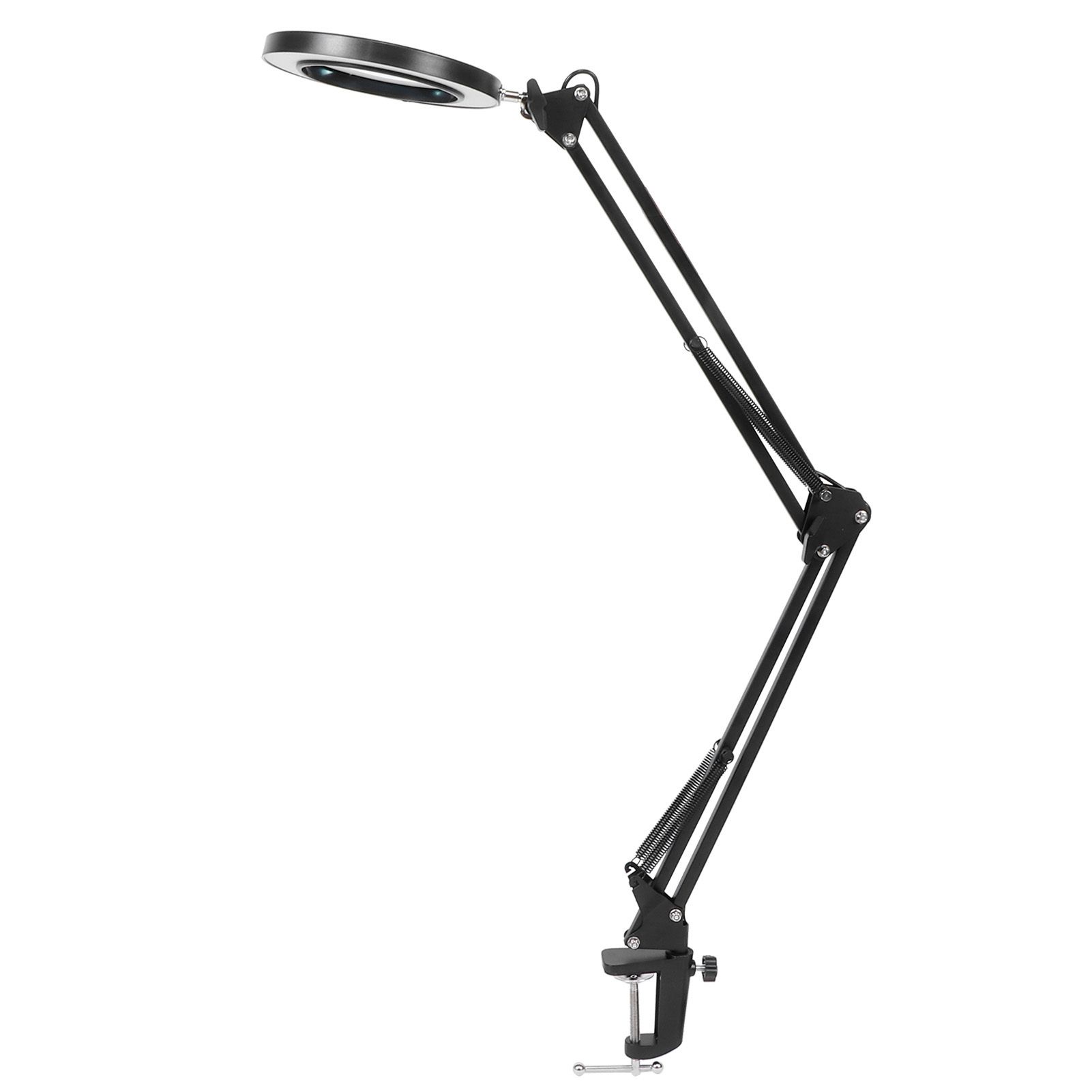 LED 5X Magnifying Lamp with Clamp USB Dimmable Desk Magnifier Light for view 5