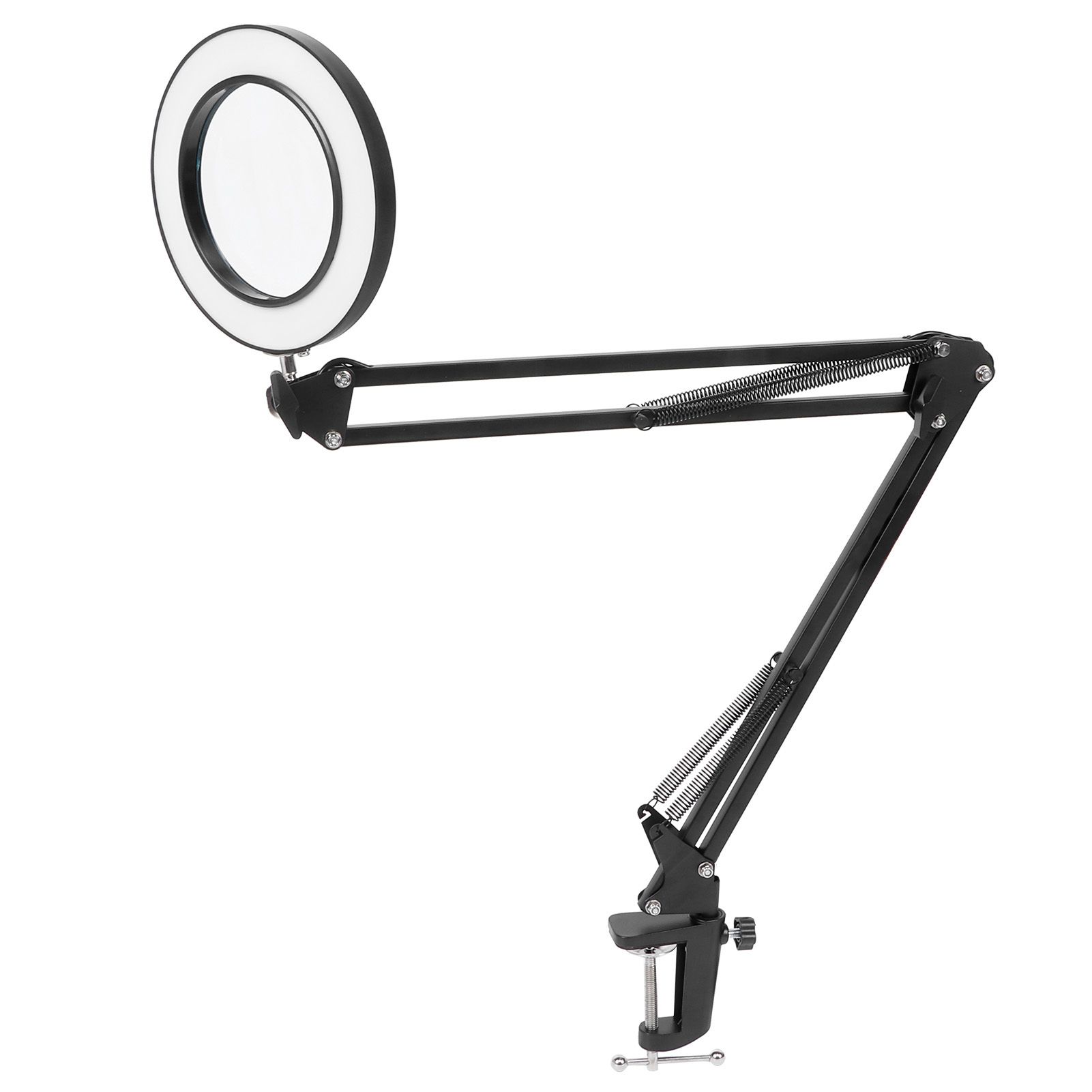 LED 5X Magnifying Lamp with Clamp USB Dimmable Desk Magnifier Light for view 6