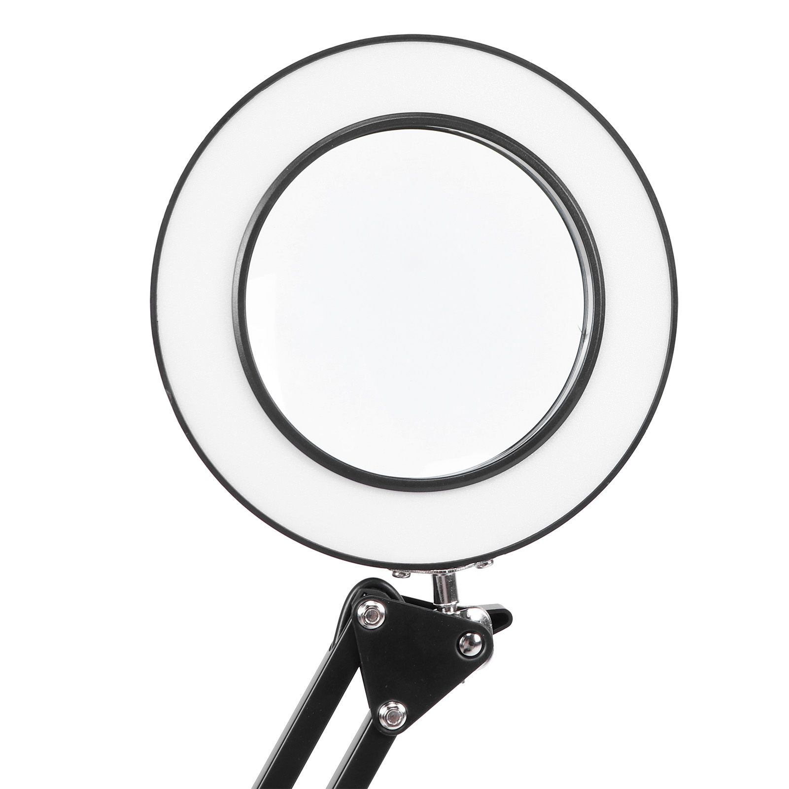 LED 5X Magnifying Lamp with Clamp USB Dimmable Desk Magnifier Light for view 11
