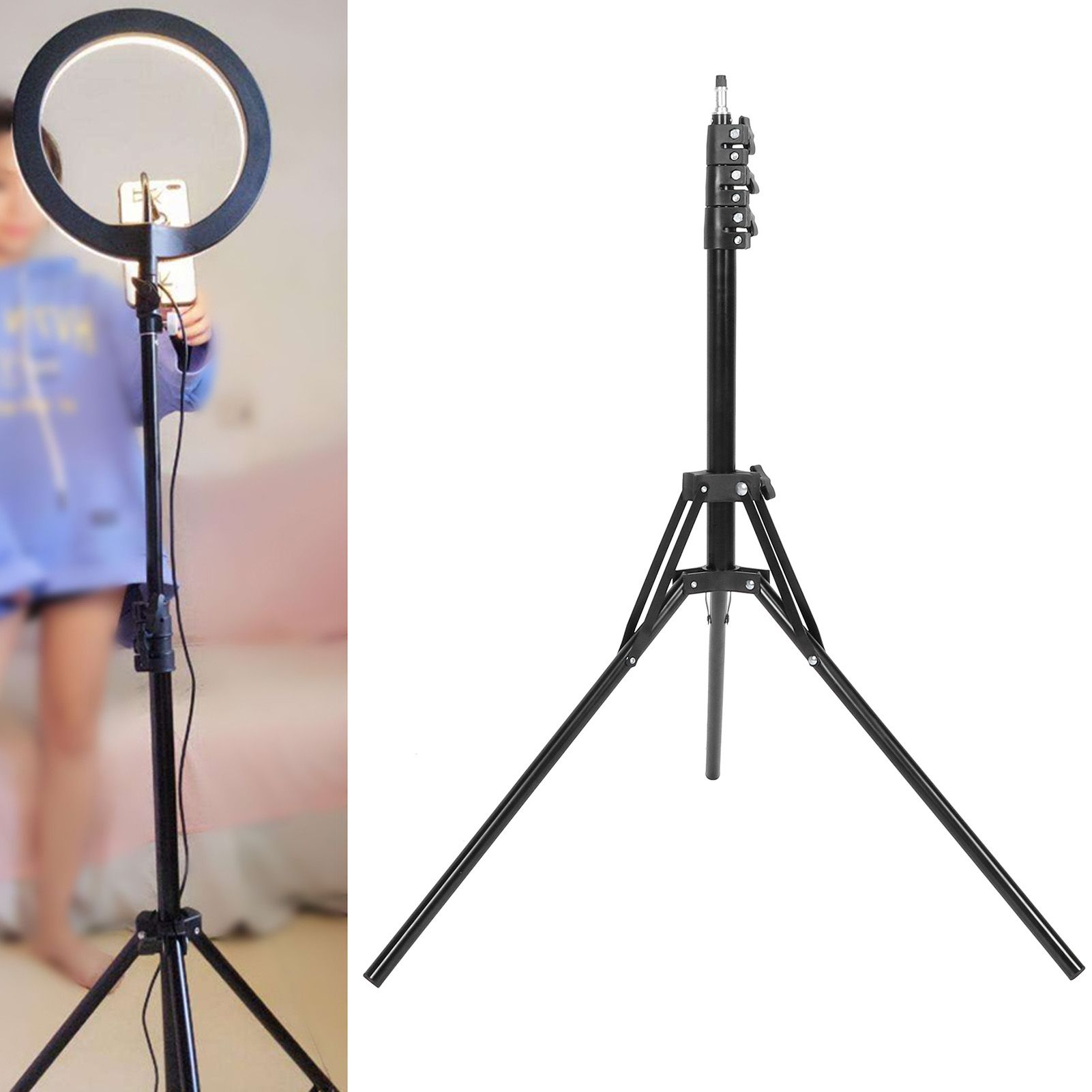 Ring Light Holder Bracket Non Slip Floor Photographic Fill Light Support for view 9