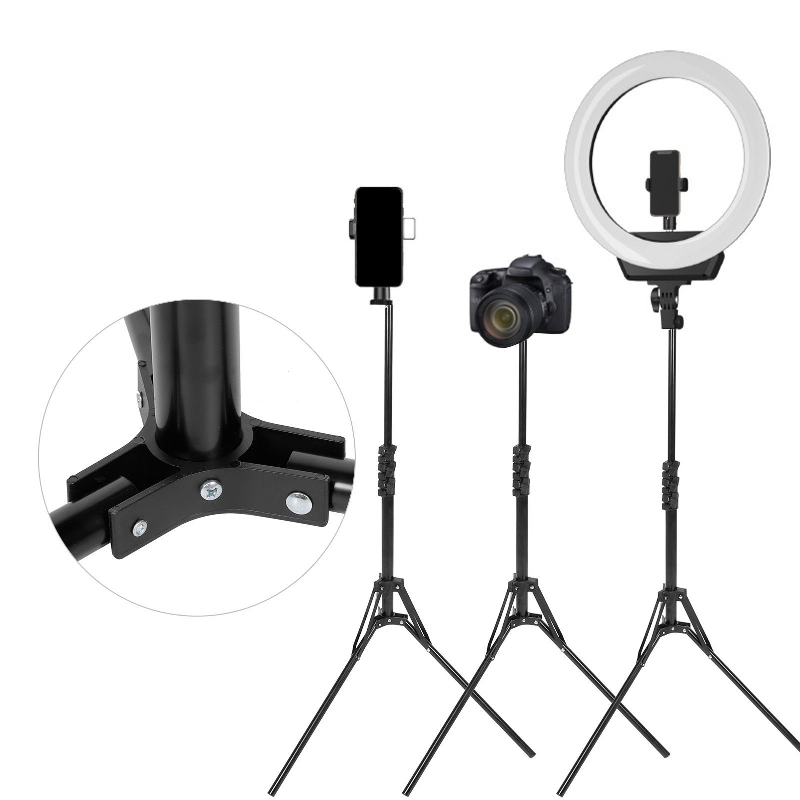 Ring Light Holder Bracket Non Slip Floor Photographic Fill Light Support for view 10