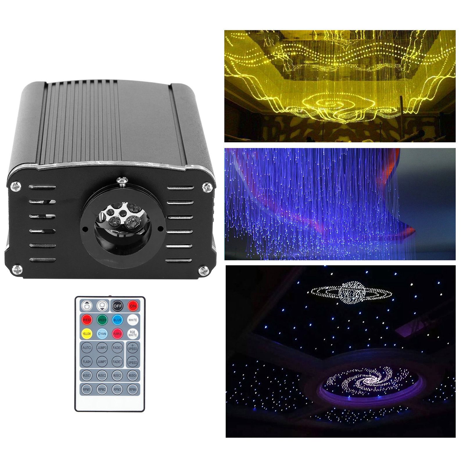 RGBW Fiber Optic Light 19W Remote Control Ceiling Lighting for KTV Bar view 9