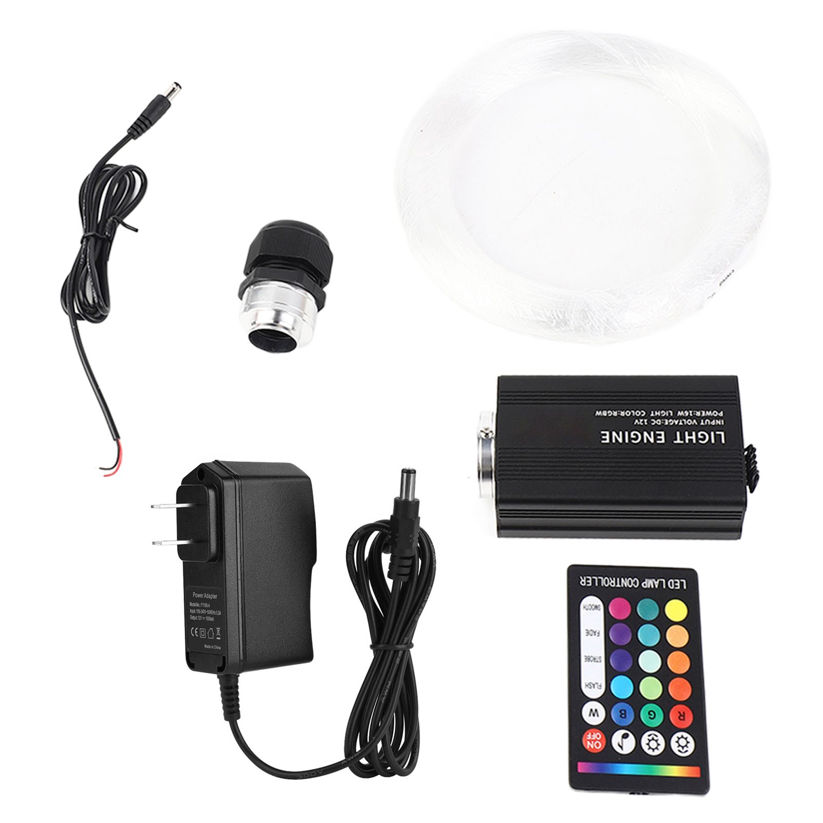 16W Fiber Optic Light RGBW Remote Lighting for Bluetooth APP Control 0.75mm X view 2