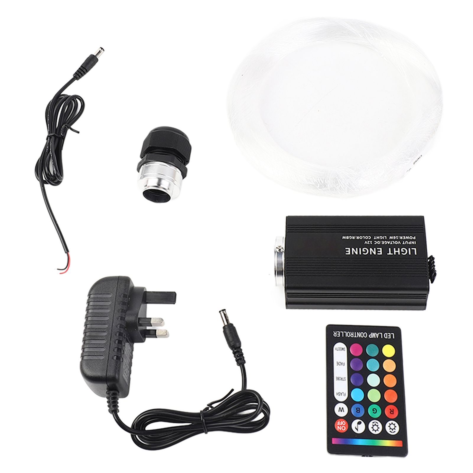 16W Fiber Optic Light RGBW Remote Lighting for Bluetooth APP Control 0.75mm X view 2