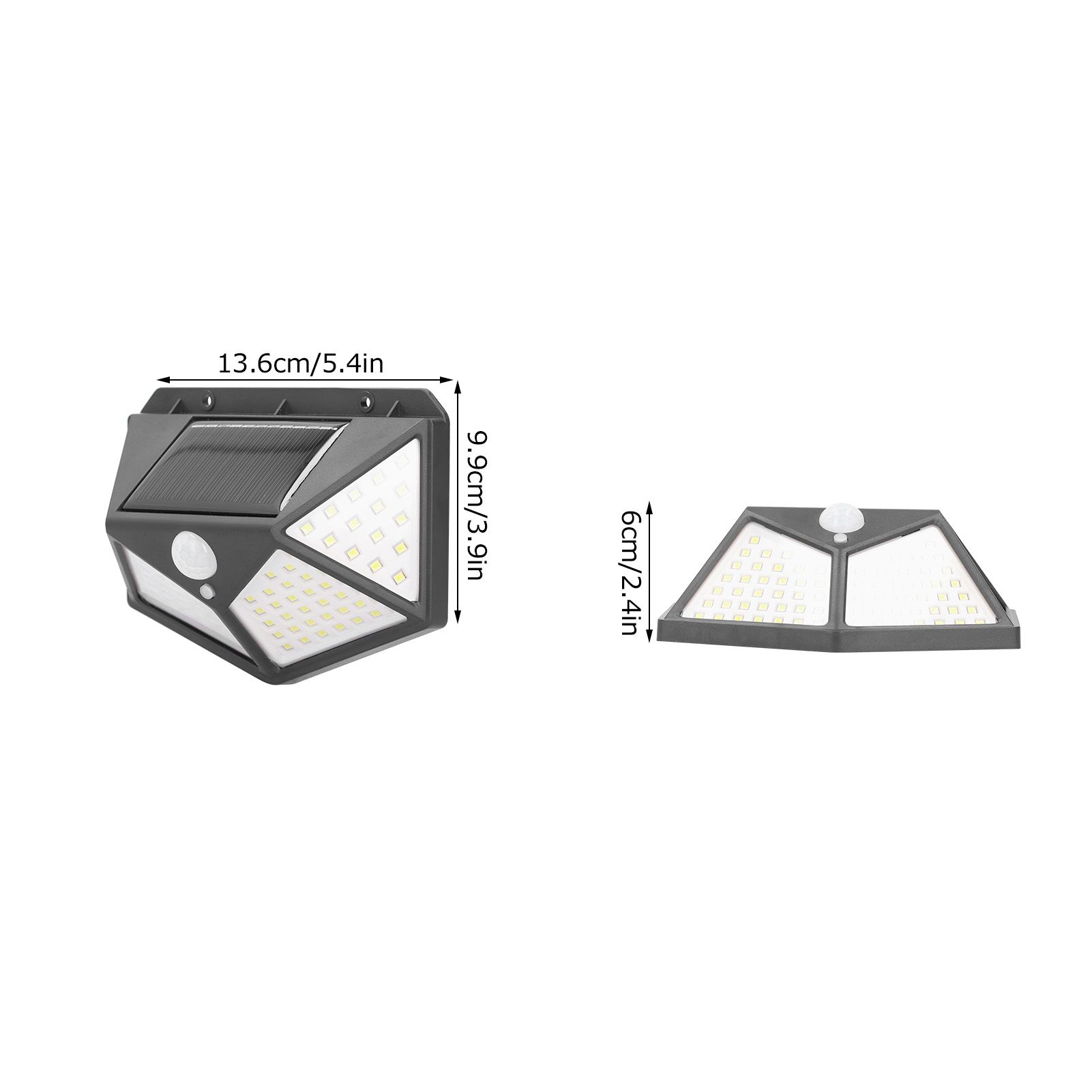 100LED Wall Lamp Solar Powered Human Body Induction Light Waterproof for view 11