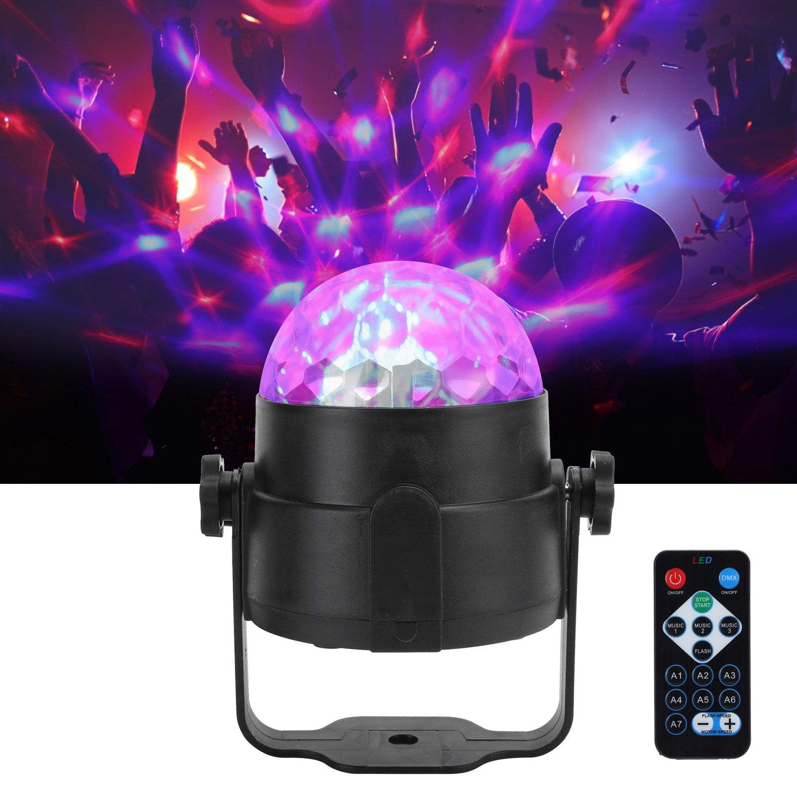 LED Mini Stage Light RGB Sound Control Lights for Party Gift Holiday Lighting view 9
