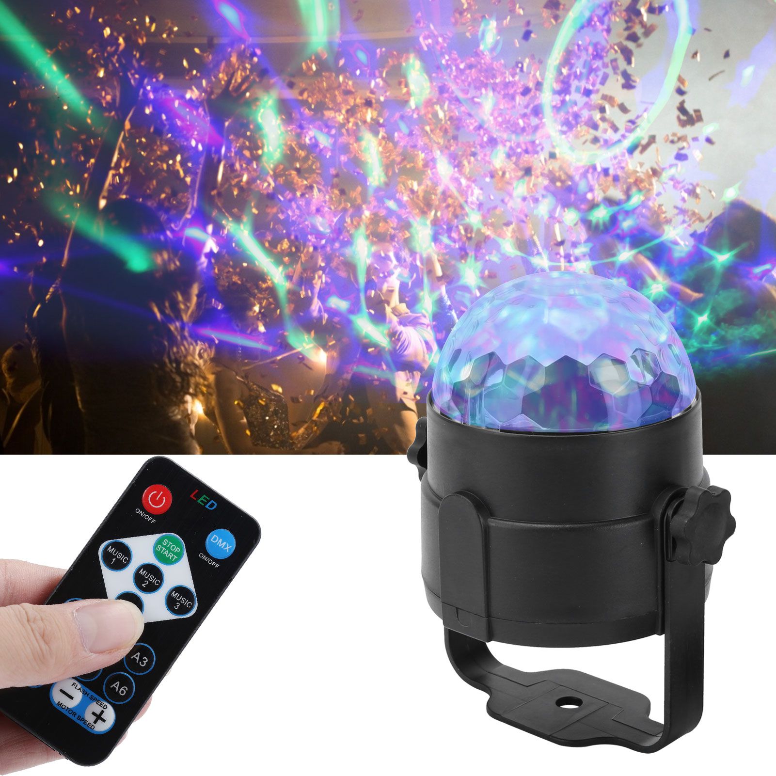 LED Mini Stage Light RGB Sound Control Lights for Party Gift Holiday Lighting view 10
