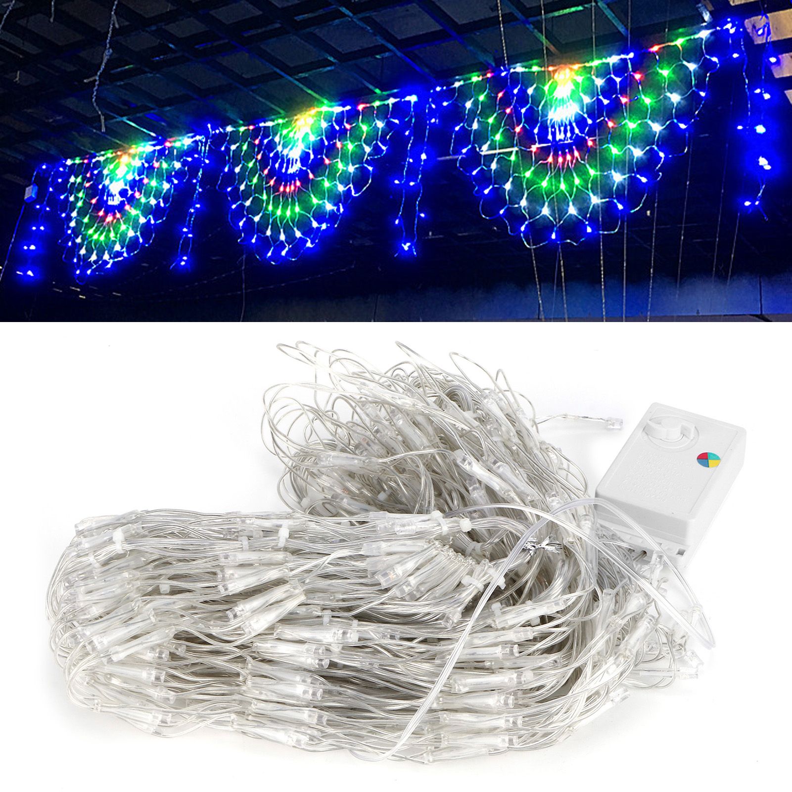 444LED String Lights Outdoor Waterproof Mesh Net Light Decorative for Festive view 10