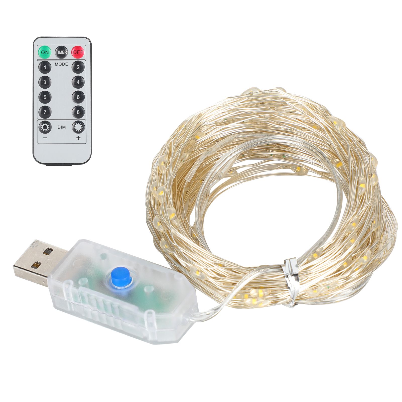20m 200LED String Lamp Warm White Indoor Outdoor 8 Modes Decorative Light with view 2