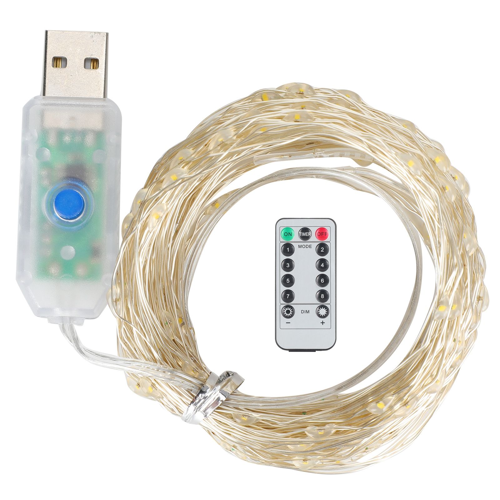 20m 200LED String Lamp Warm White Indoor Outdoor 8 Modes Decorative Light with view 4