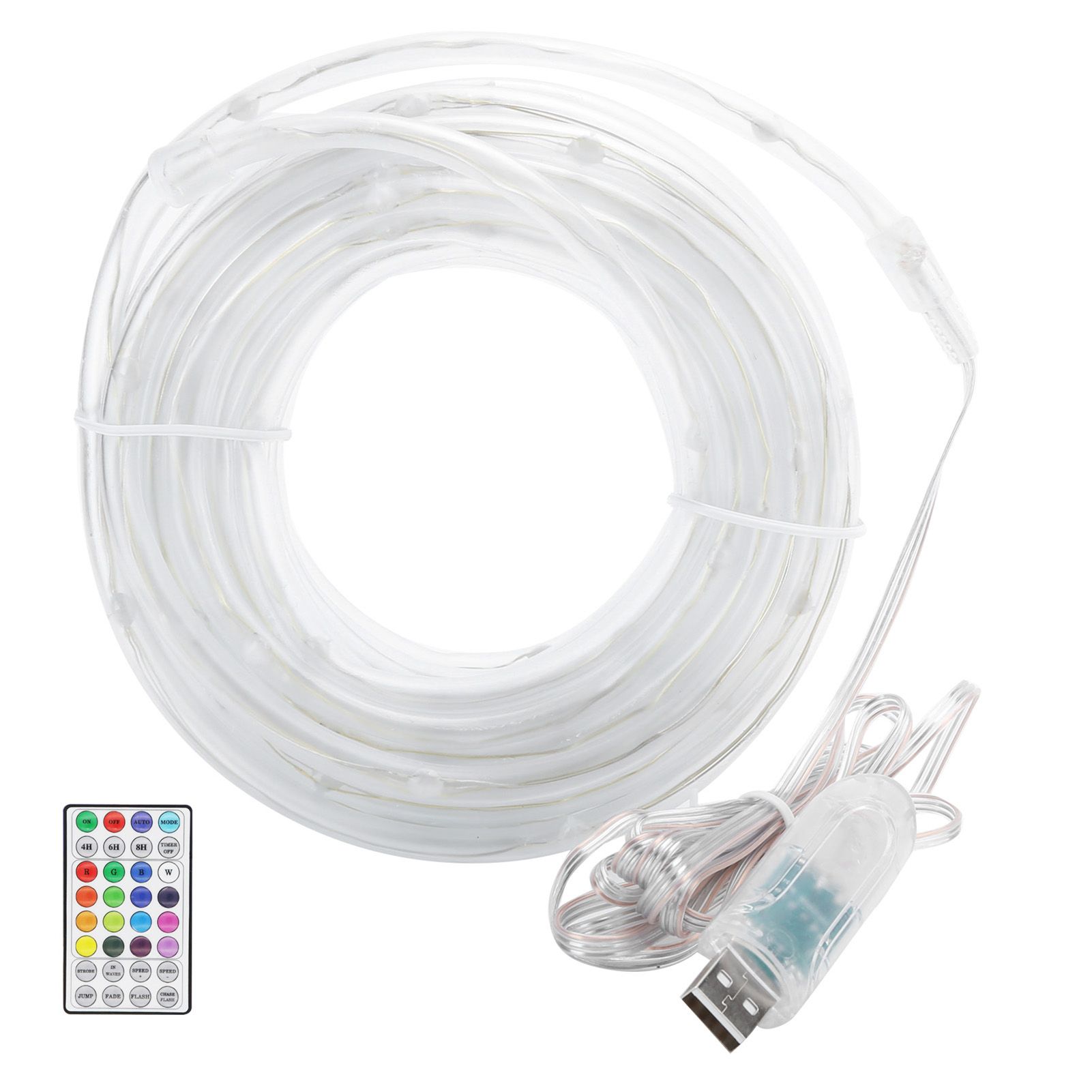 10m RGB LED Rope Light Waterproof USB Remote Colorful String Lights Outdoor view 2