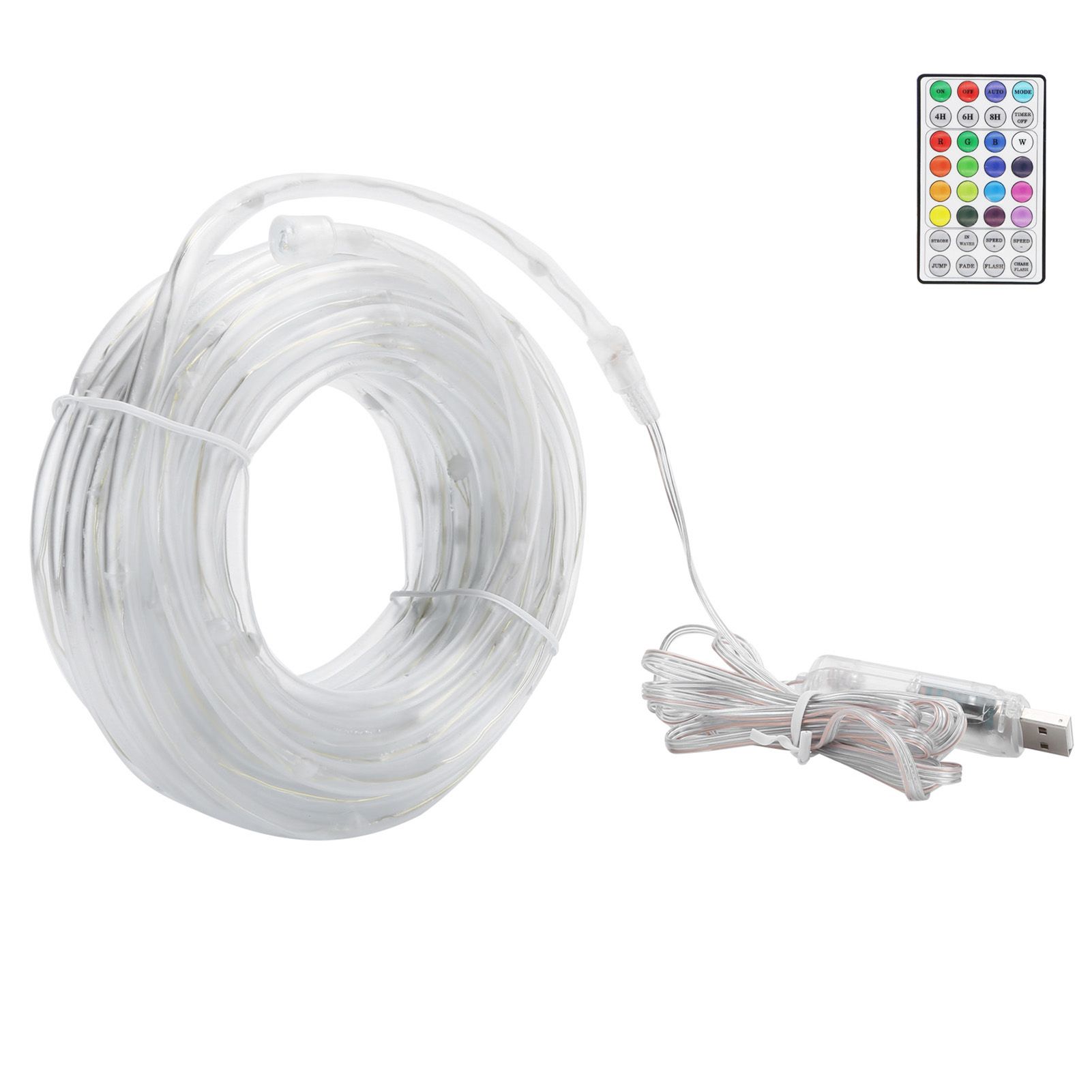10m RGB LED Rope Light Waterproof USB Remote Colorful String Lights Outdoor view 3