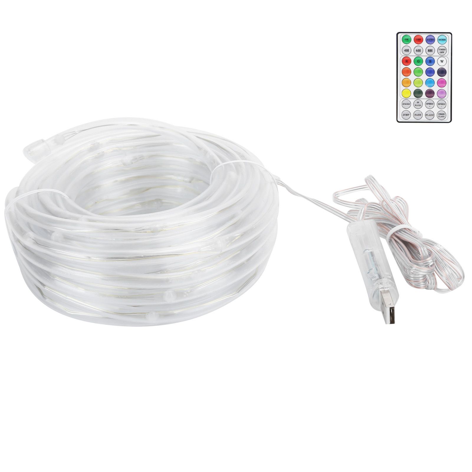 10m RGB LED Rope Light Waterproof USB Remote Colorful String Lights Outdoor view 4