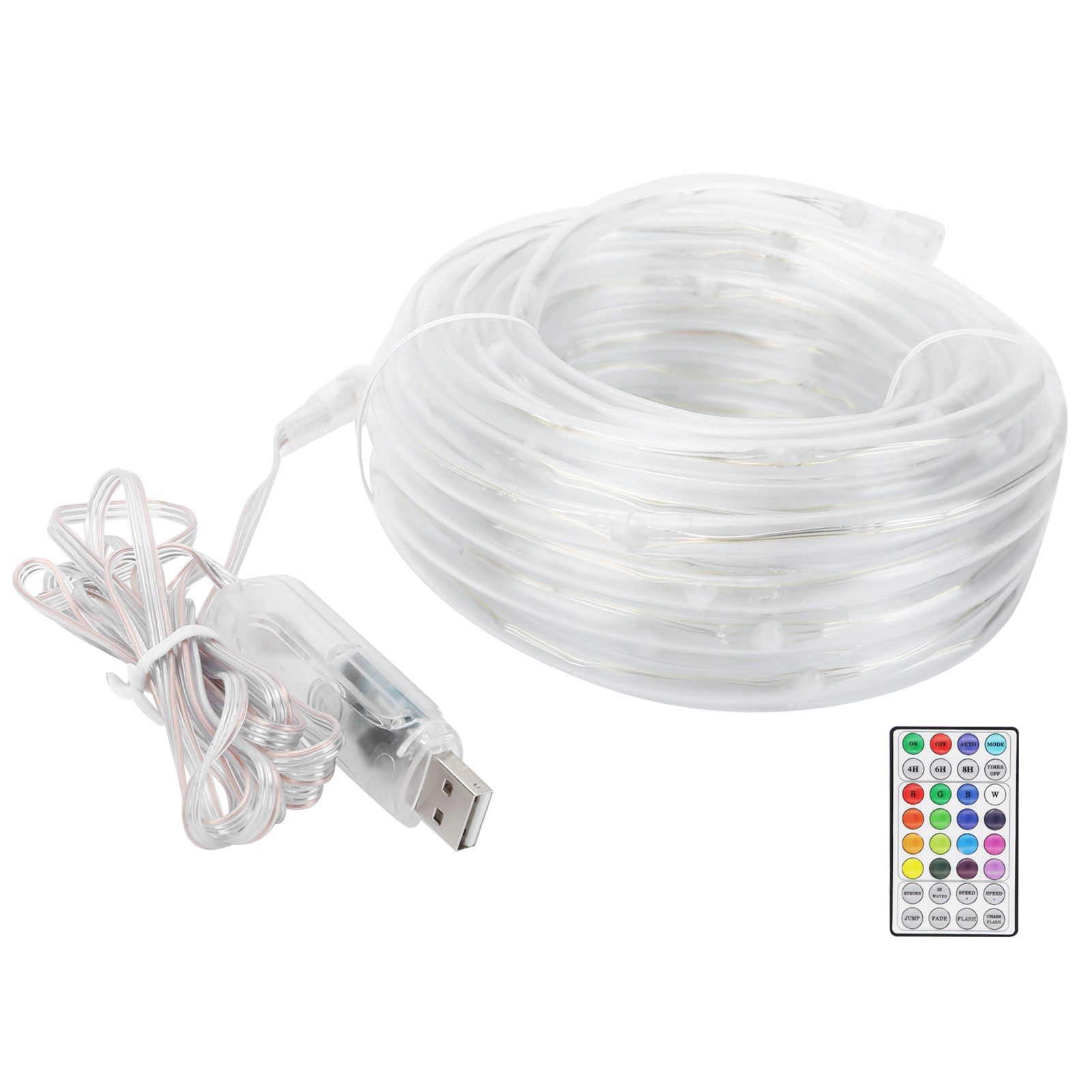 10m RGB LED Rope Light Waterproof USB Remote Colorful String Lights Outdoor view 5