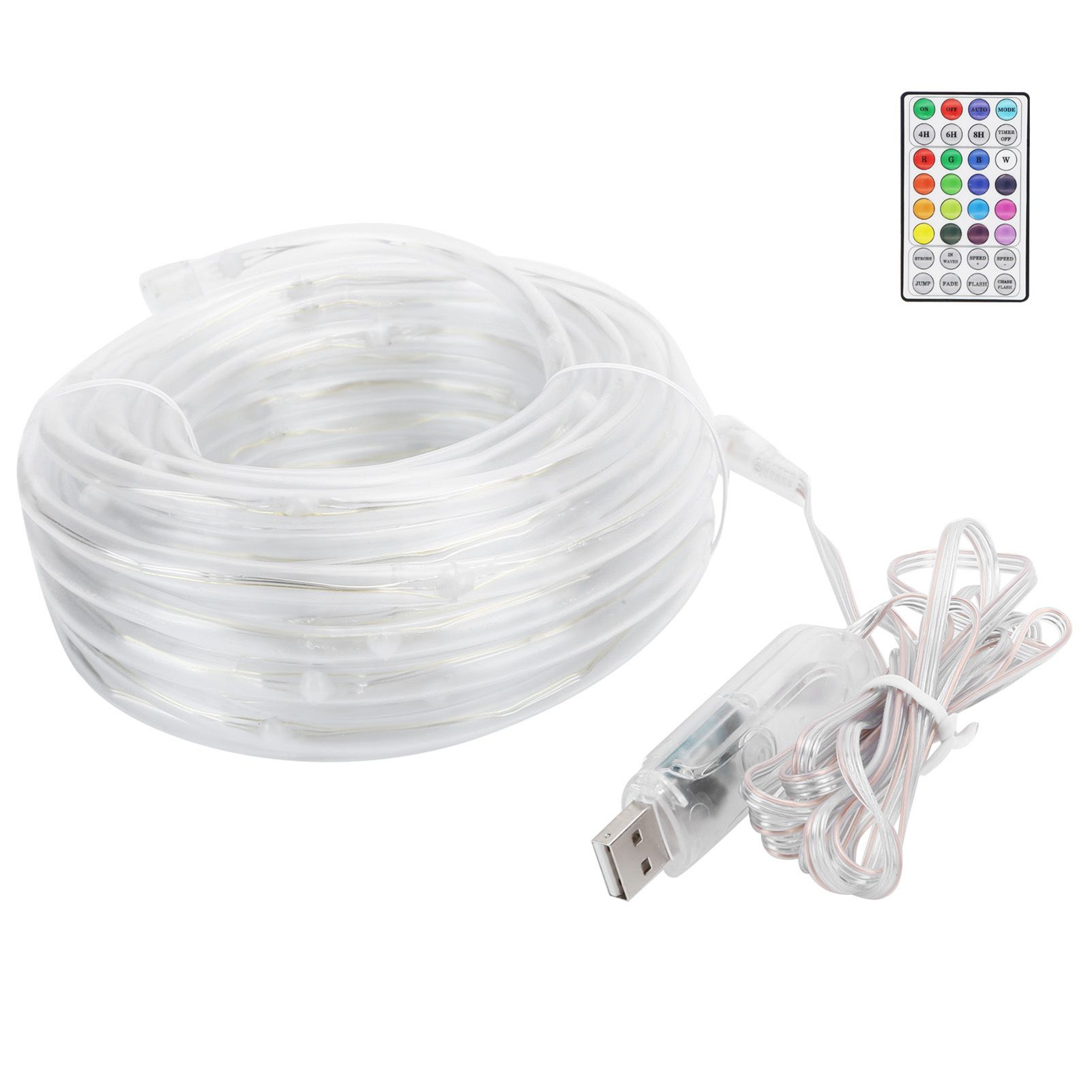 10m RGB LED Rope Light Waterproof USB Remote Colorful String Lights Outdoor view 6