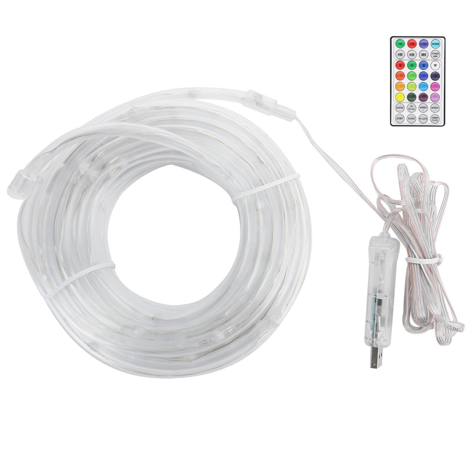 10m RGB LED Rope Light Waterproof USB Remote Colorful String Lights Outdoor view 8