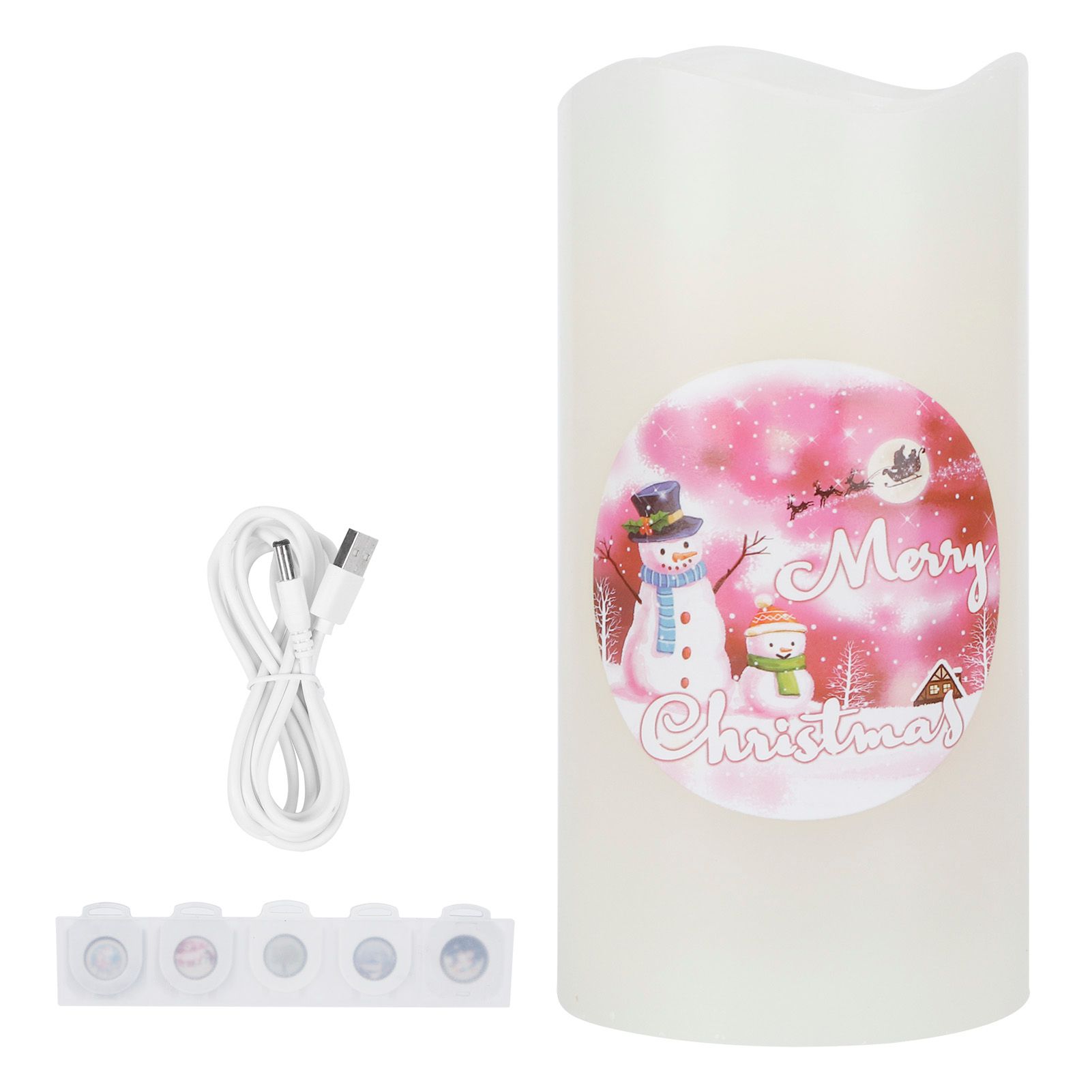 LED Candle Lamp Decorative Projection Light Festivals Christmas Birthday Party view 2