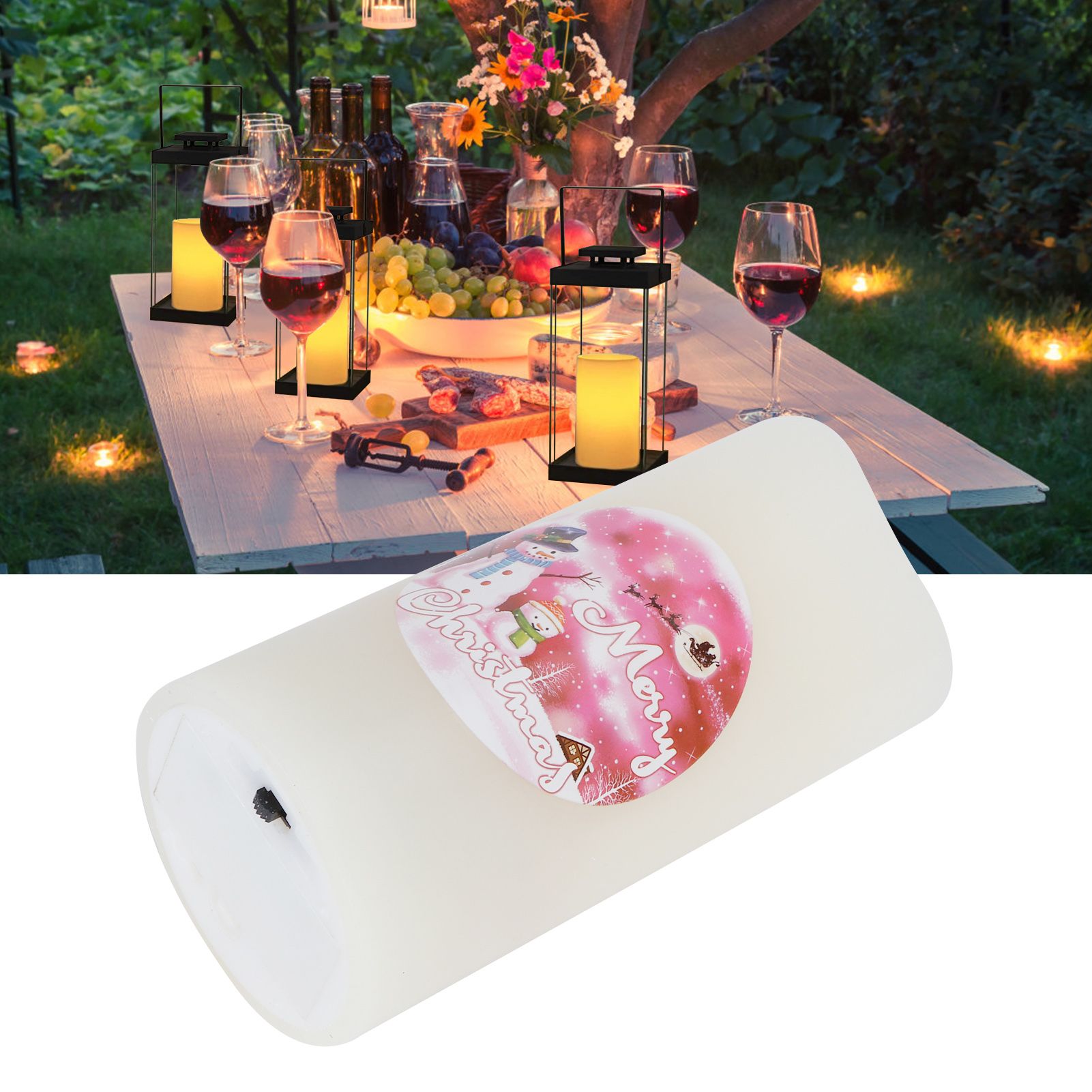LED Candle Lamp Decorative Projection Light Festivals Christmas Birthday Party view 9