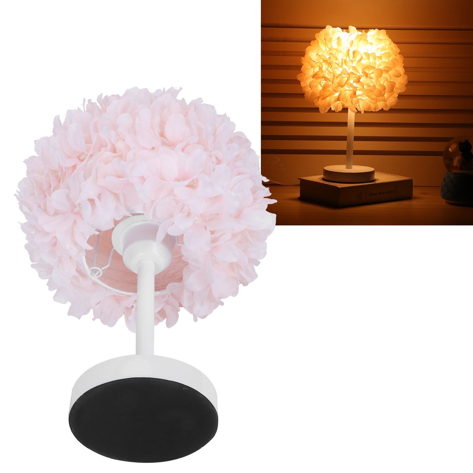 Flower Table Lamp Bedside Bedroom Desktop Nightstand Decoration Supplies Light view 10