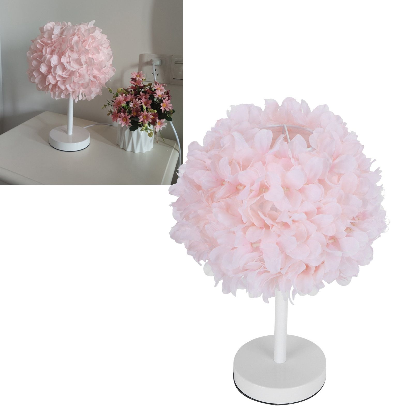 Flower Table Lamp Bedside Bedroom Desktop Nightstand Decoration Supplies Light view 9