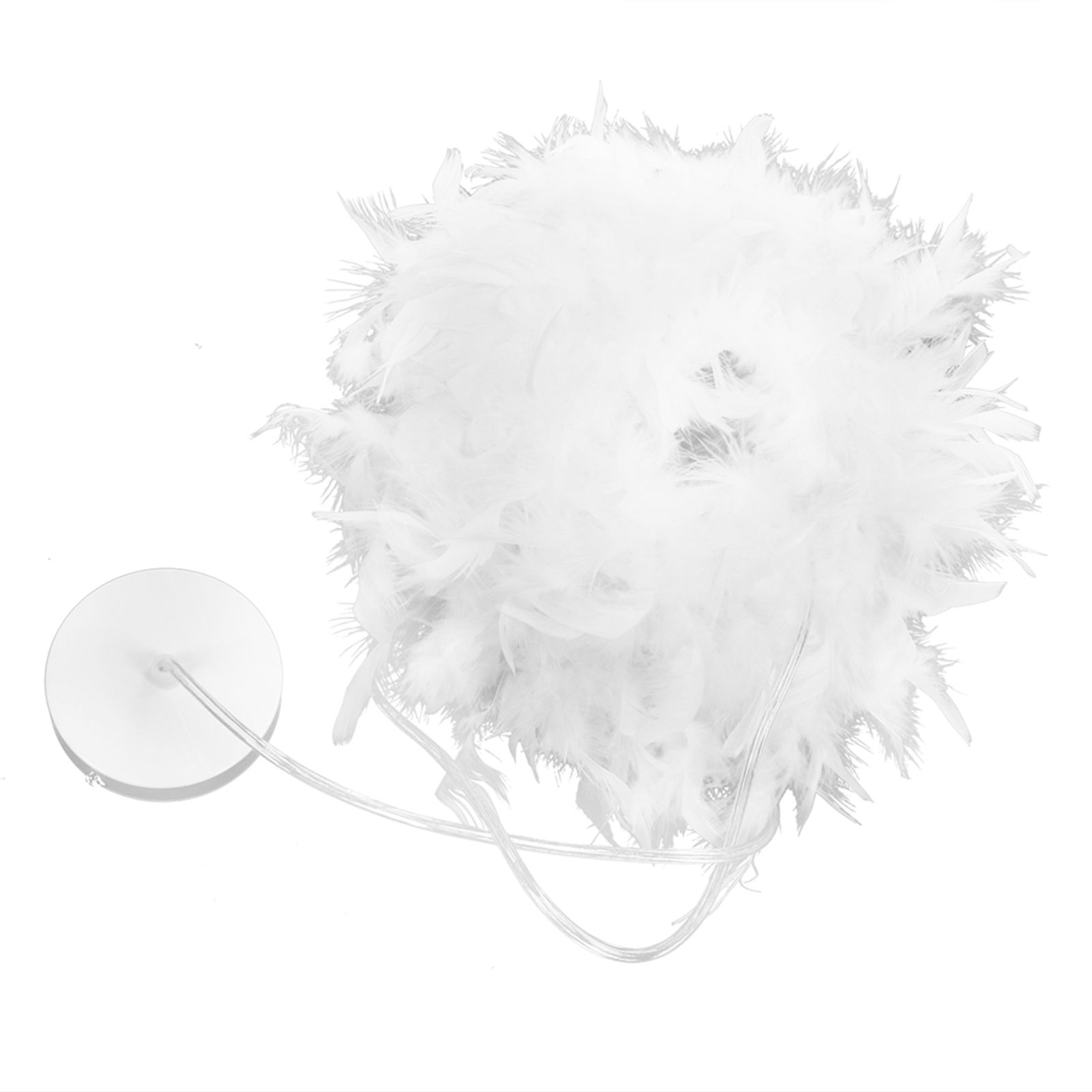 E27 Modern Feather Ceiling Light Pendant Lamp Shade Chandelier Home Bedroom view 5