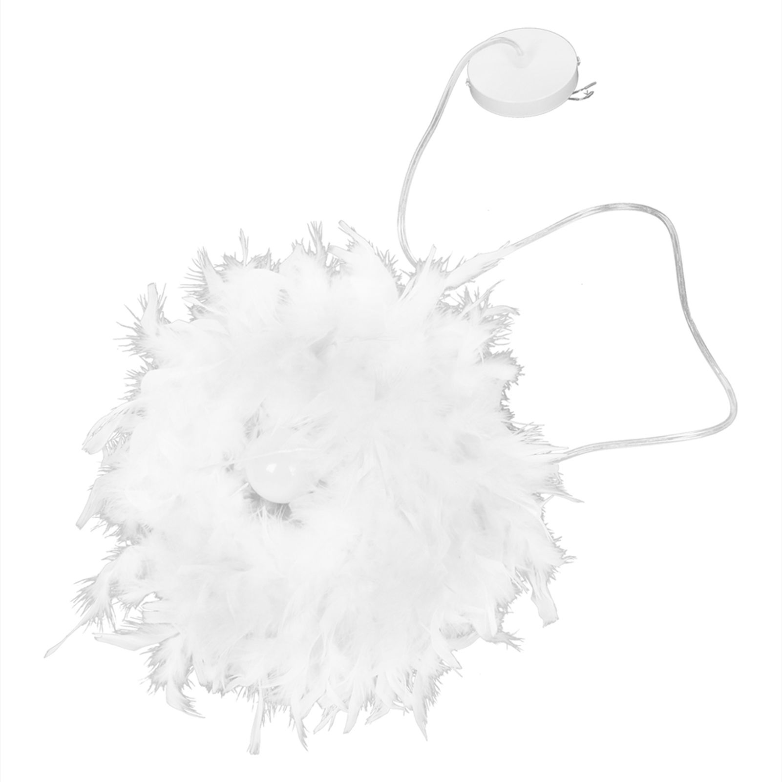 E27 Modern Feather Ceiling Light Pendant Lamp Shade Chandelier Home Bedroom view 7