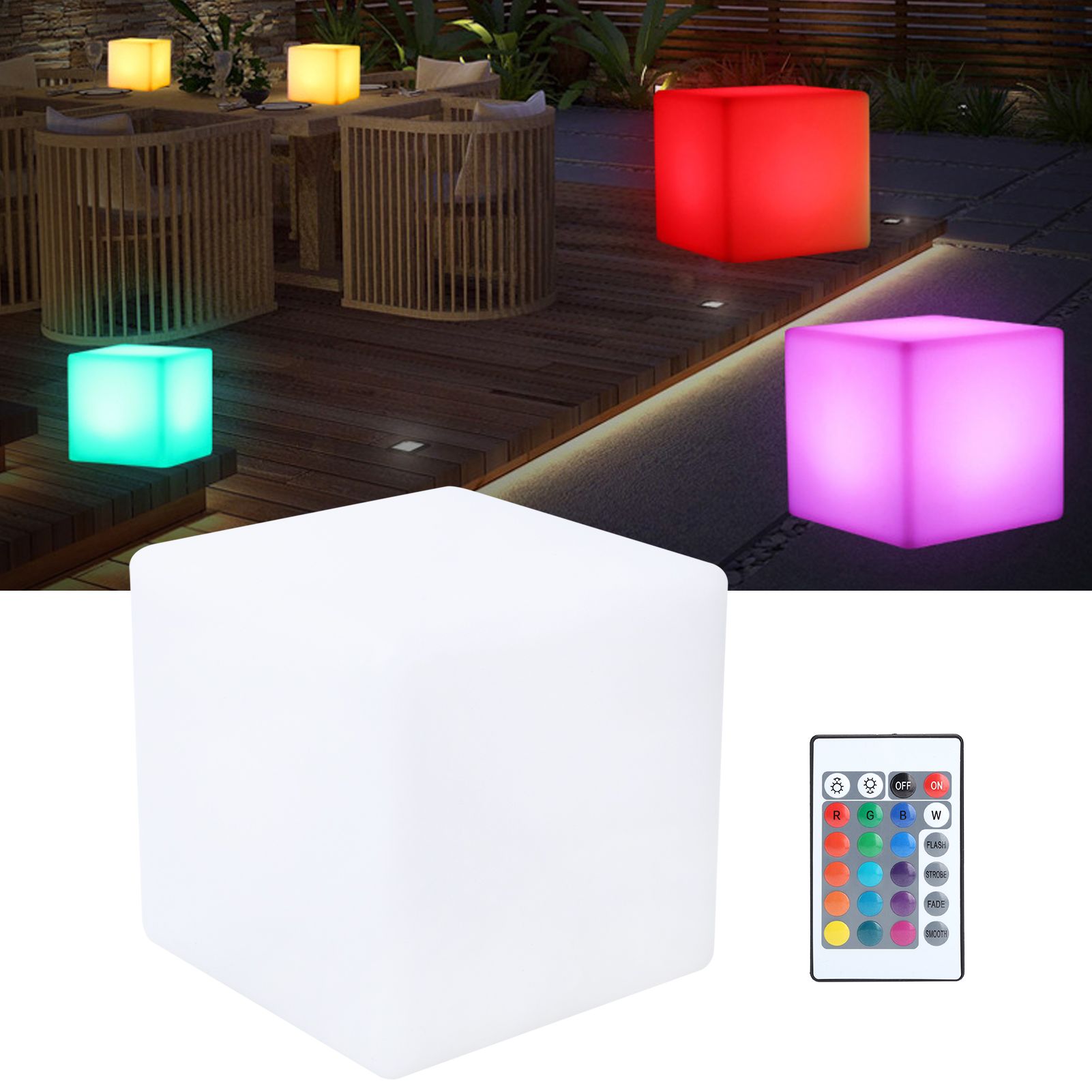 LED RGBW Cubes Light Waterproof USB 16 Colors Changing Desk Lamp for Bar KTV view 9