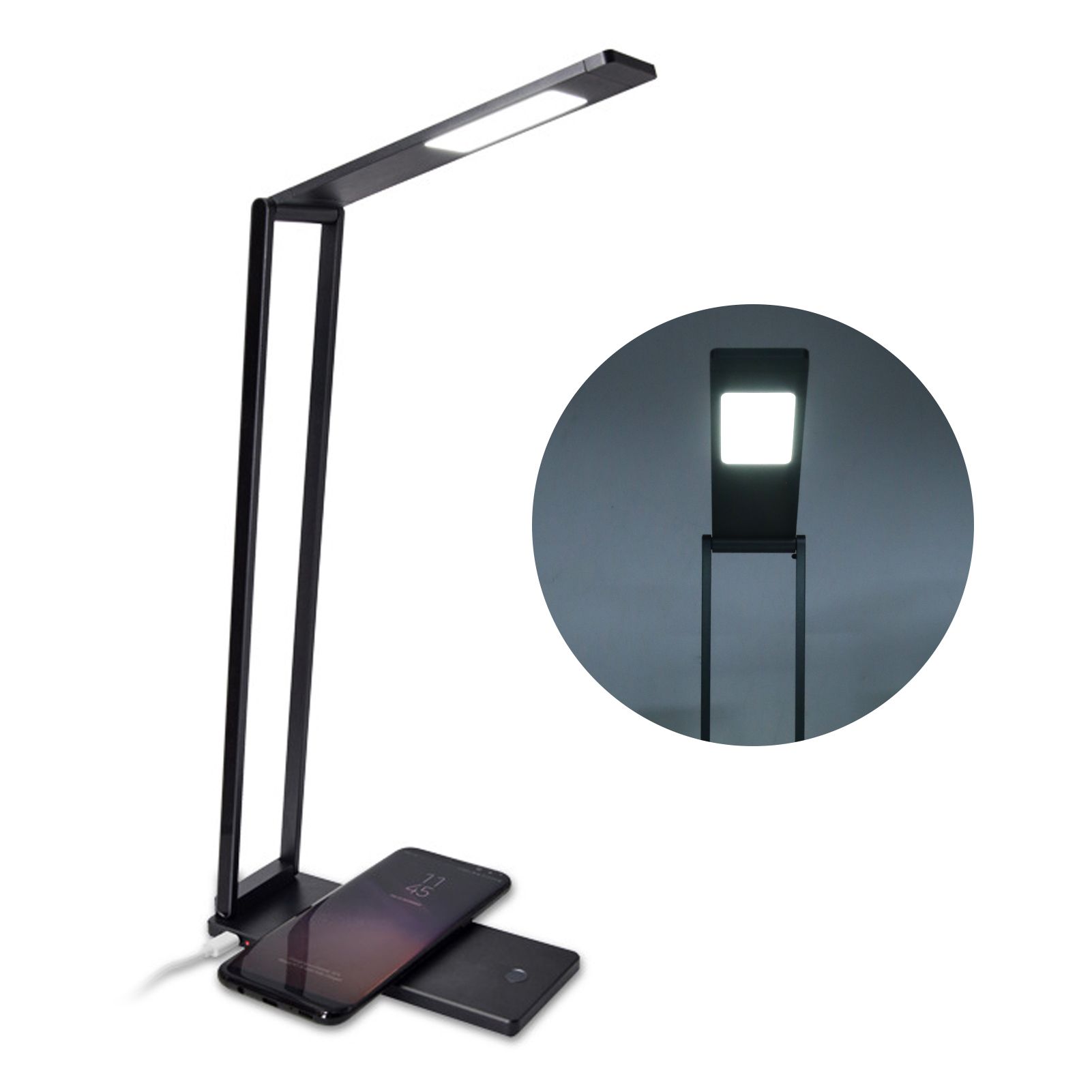 LED Desk Lamp Brightness Adjustable Aluminum Alloy Table Lamp with USB view 9
