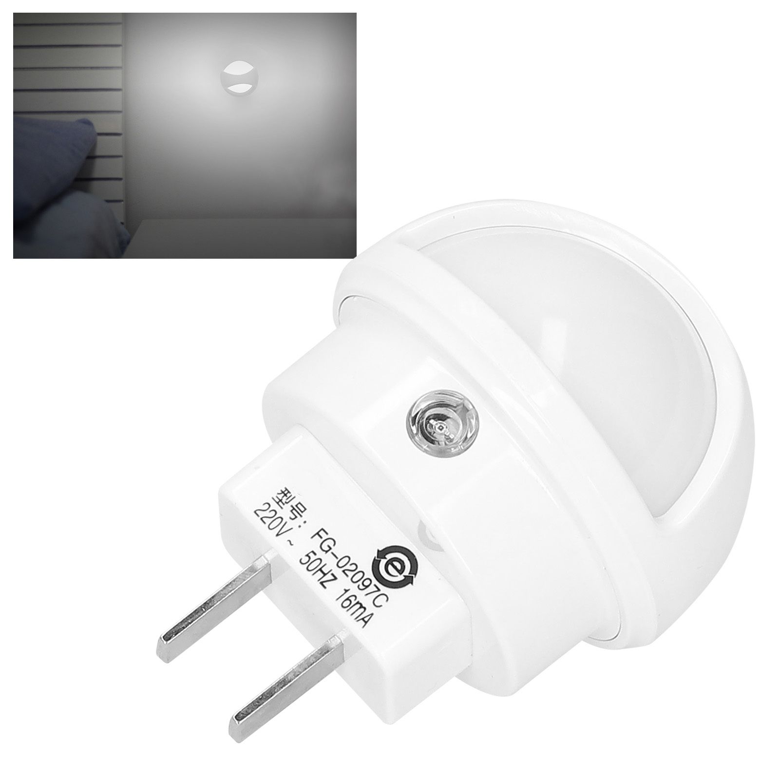LED Intelligent Light Sensor Night Light 360 Degrees Rotation Plugin Nightlight CN view 9
