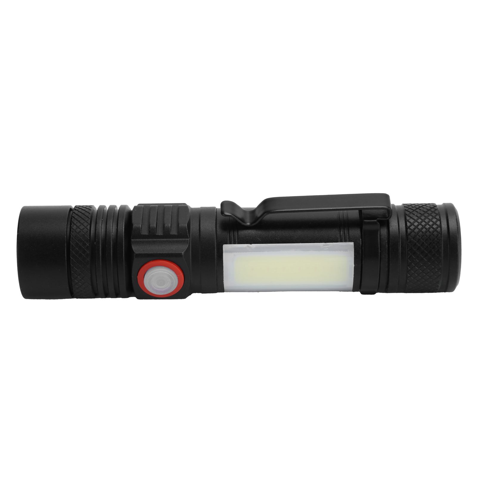 T6+COB Electric Torch Telescopic Zoom Powerful Flashlight Dual Light Sources view 3