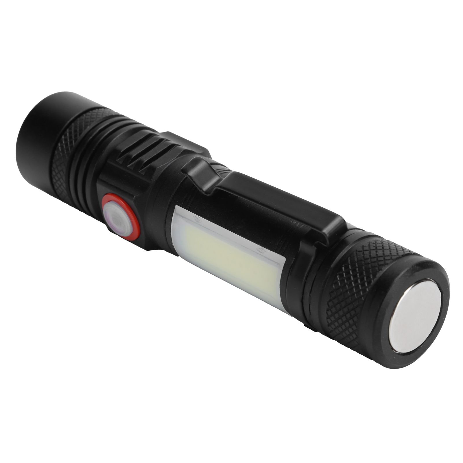T6+COB Electric Torch Telescopic Zoom Powerful Flashlight Dual Light Sources view 4