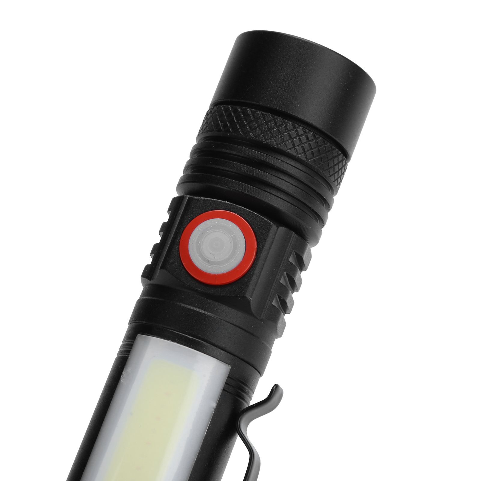 T6+COB Electric Torch Telescopic Zoom Powerful Flashlight Dual Light Sources view 12