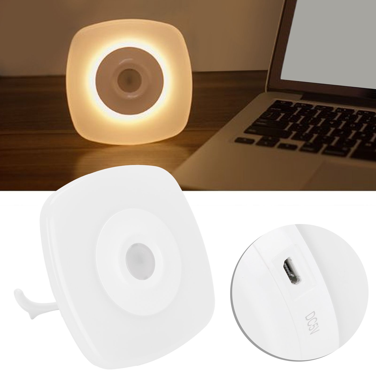 LED Rechargeable Night Light Induction Infrared Lamp Remote Control ABS PC view 10