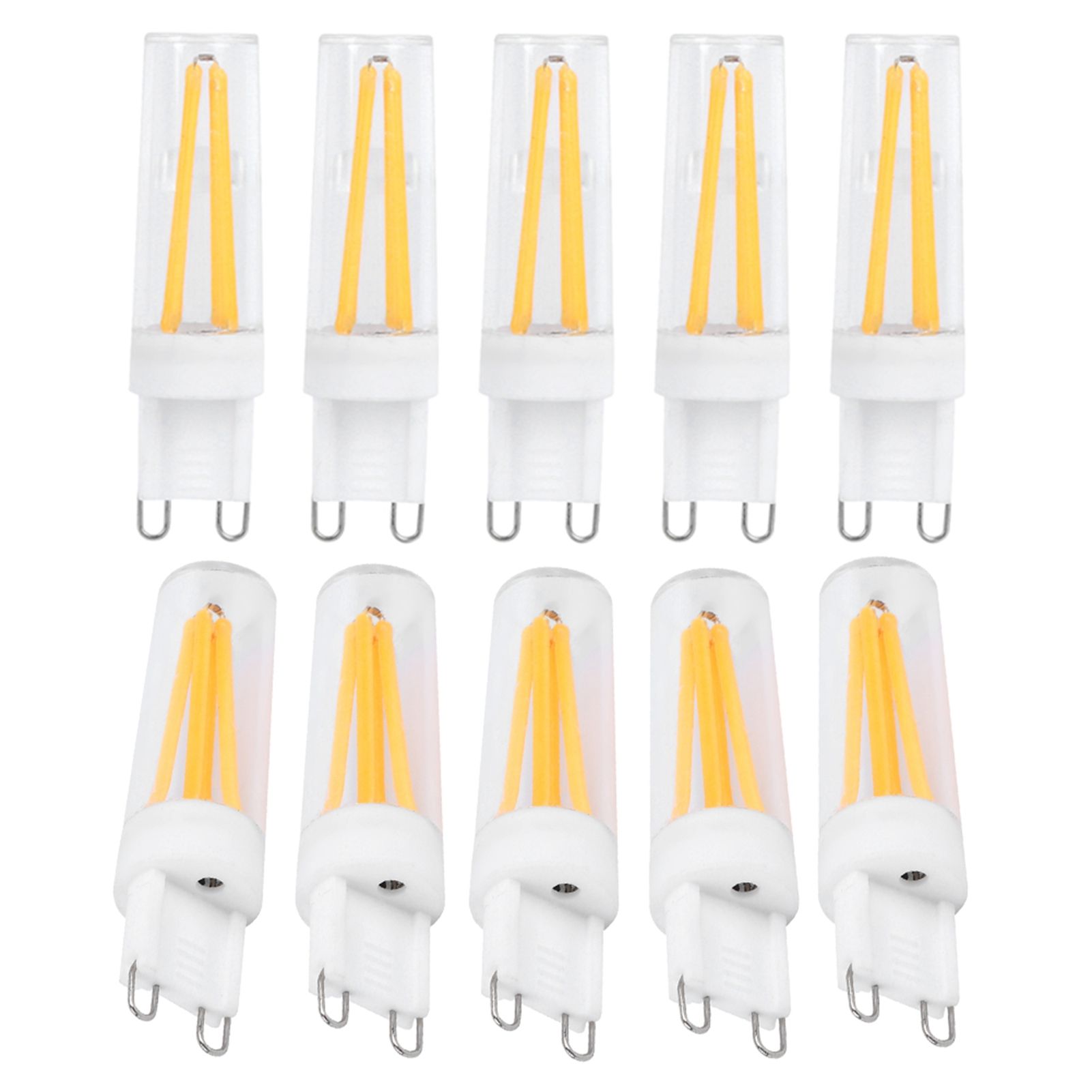 10pcs G9 3W Light Bulbs for Household Wall Light Ceiling Lamp AC 110V (Warm White)