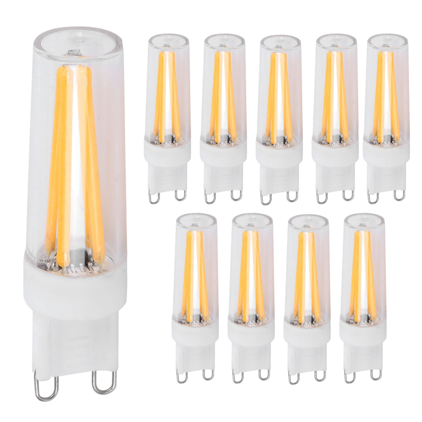 10pcs G9 3W Light Bulbs for Household Wall Light Ceiling Lamp AC 110V (Warm White) view 2