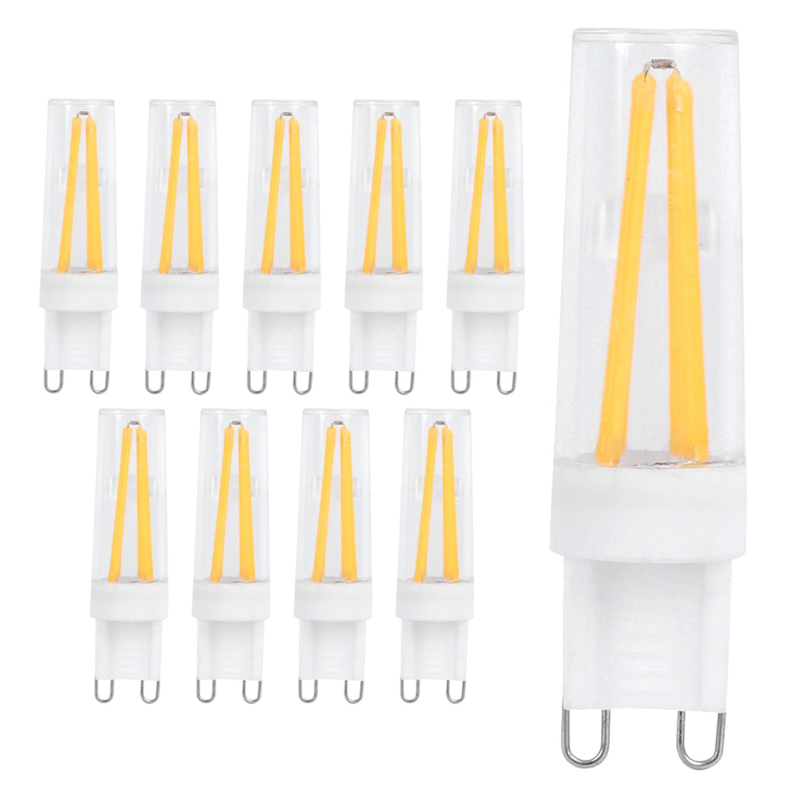 10pcs G9 3W Light Bulbs for Household Wall Light Ceiling Lamp AC 110V (Warm White) view 5